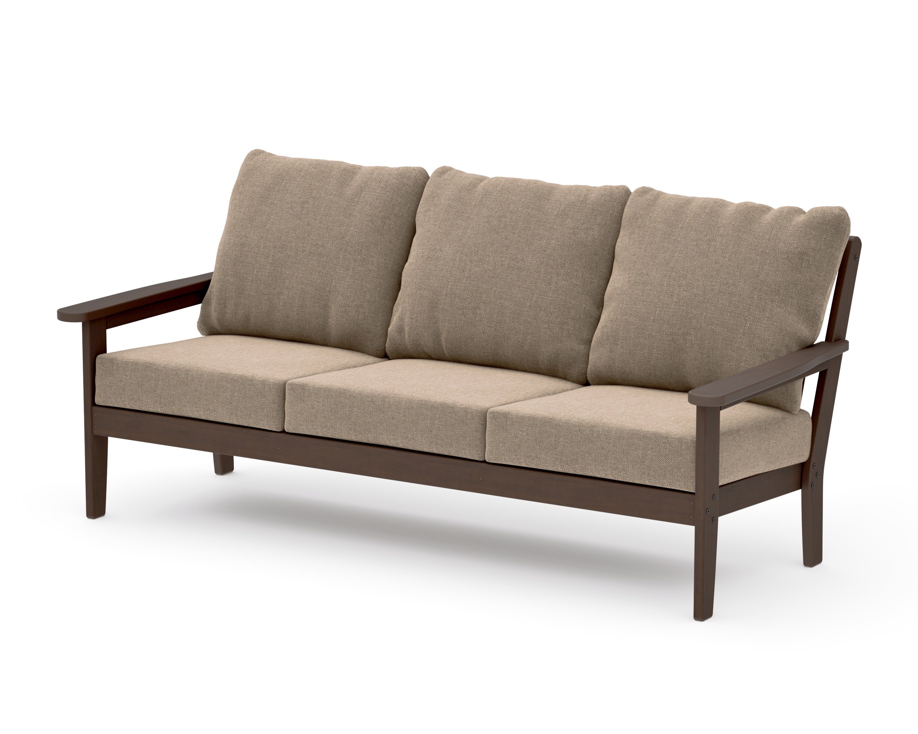 Cottage Deep Seating Sofa in Kona / Spiced Burlap