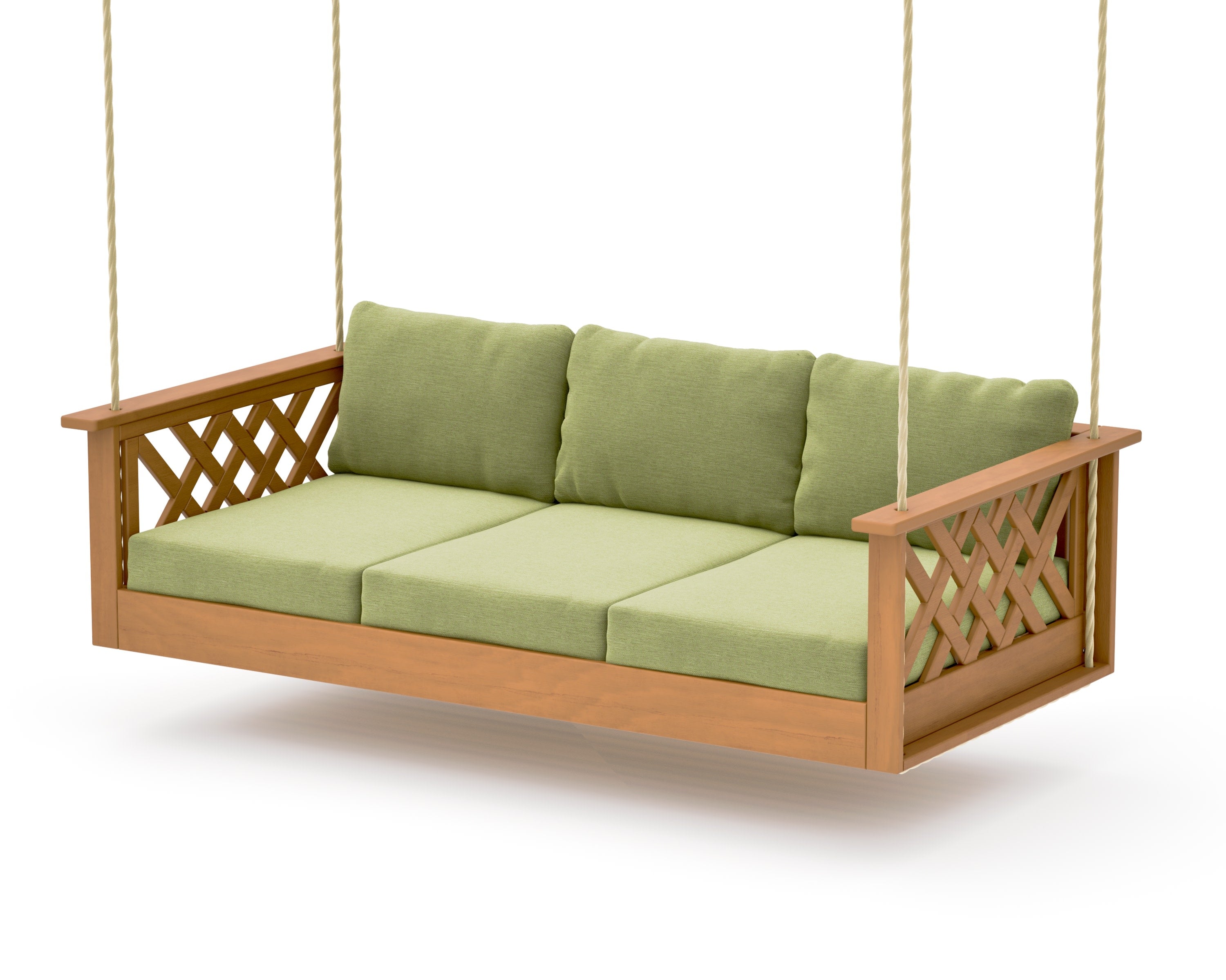 Wovendale Daybed Swing in Natural / Chartreuse Boucle