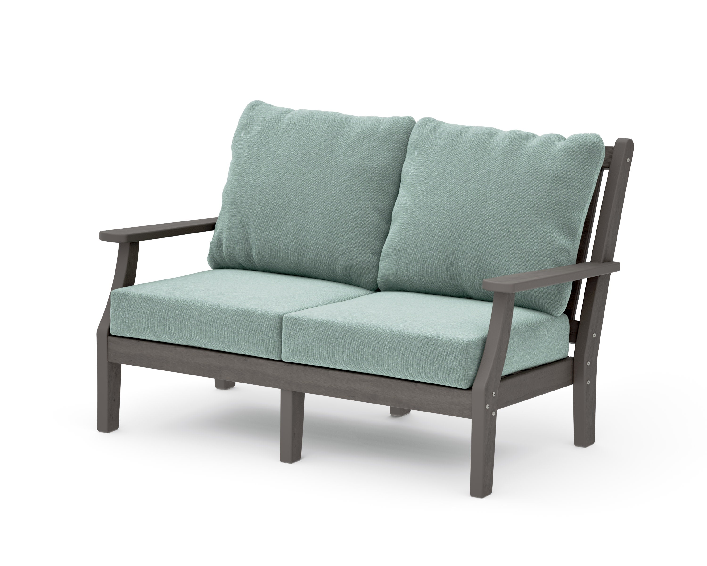 Wovendale Deep Seating Loveseat in Driftwood / Glacier Spa