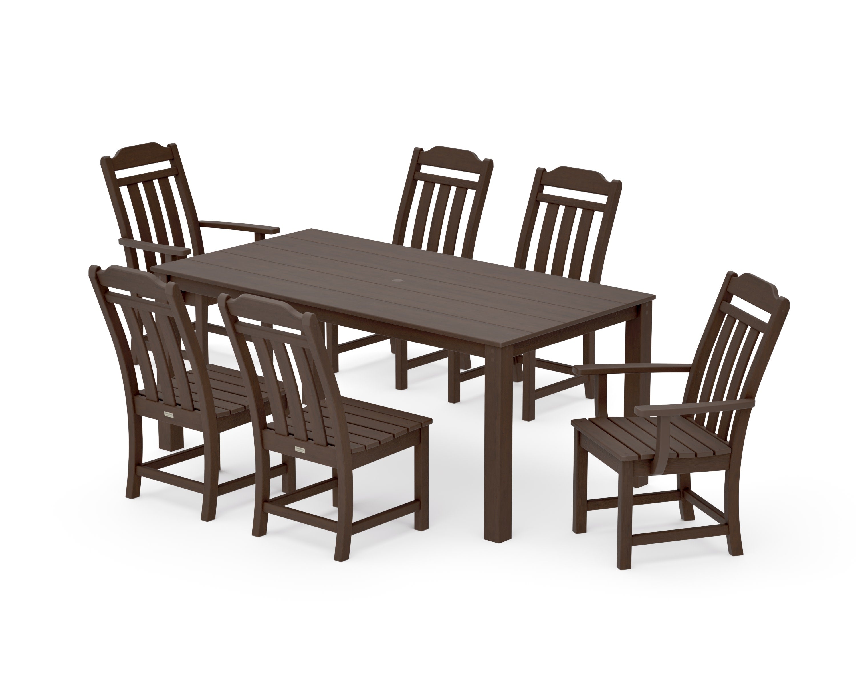 Cottage 7-Piece Parsons Dining Set in Kona