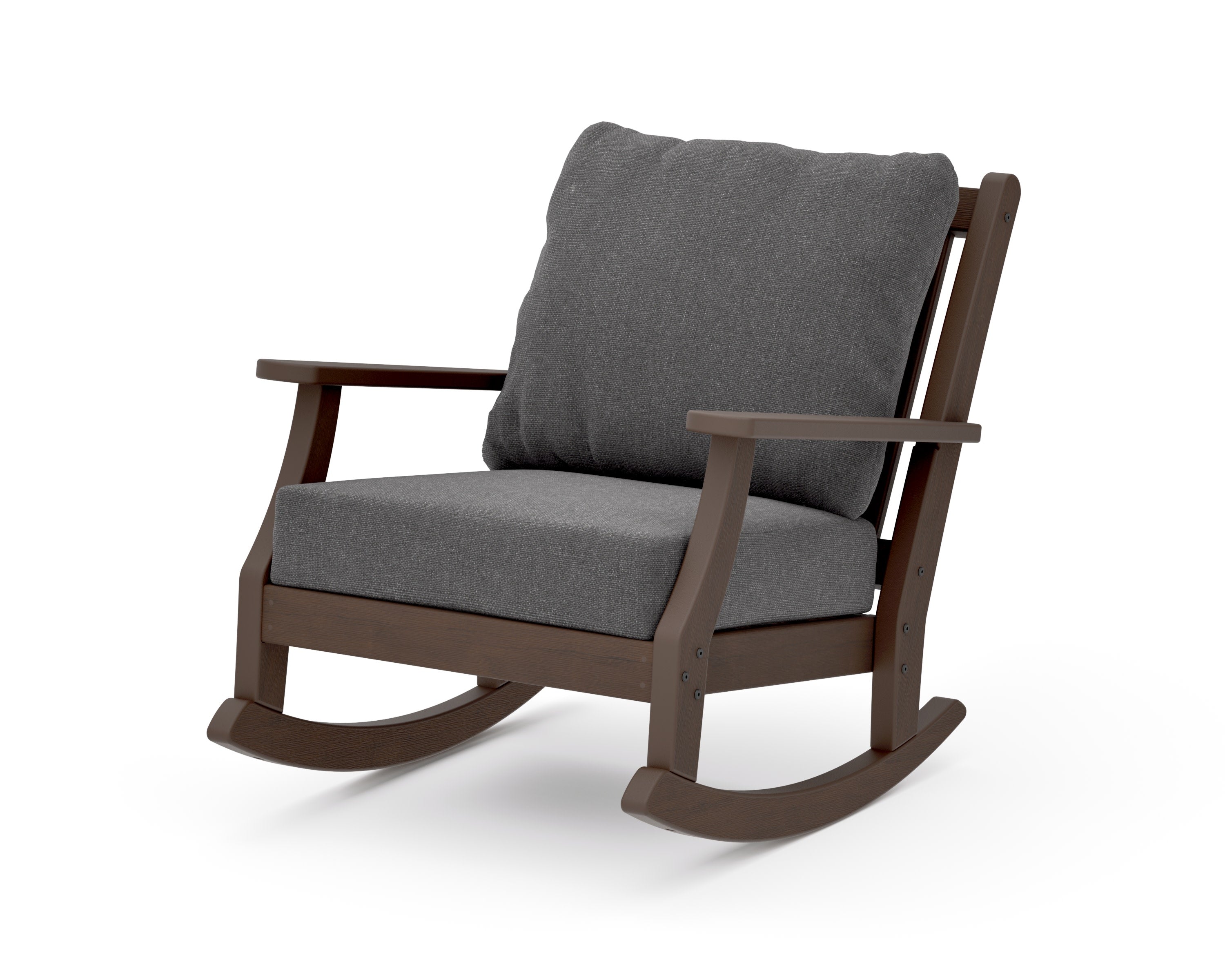 Wovendale Deep Seating Rocking Chair in Kona / Ash Charcoal