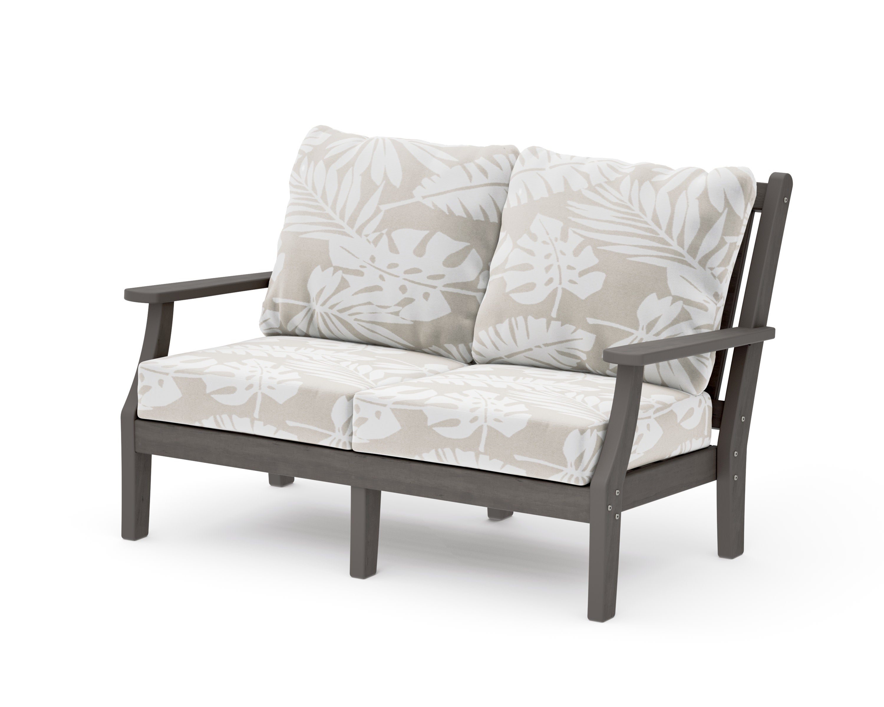 Wovendale Deep Seating Loveseat in Driftwood / Leaf Dune Burlap