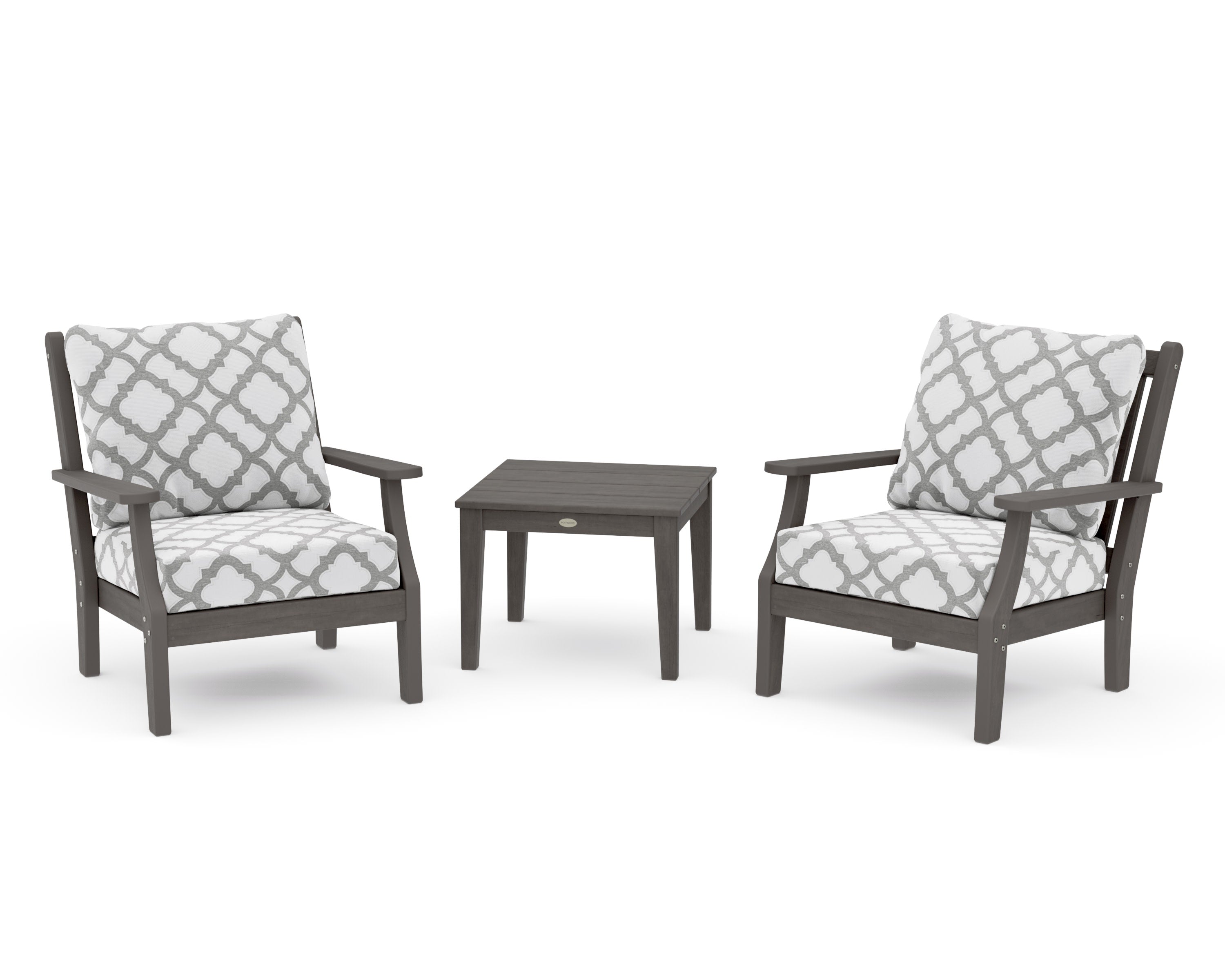 Wovendale 3-Piece Deep Seating Set in Driftwood / Trellis Grey Mist