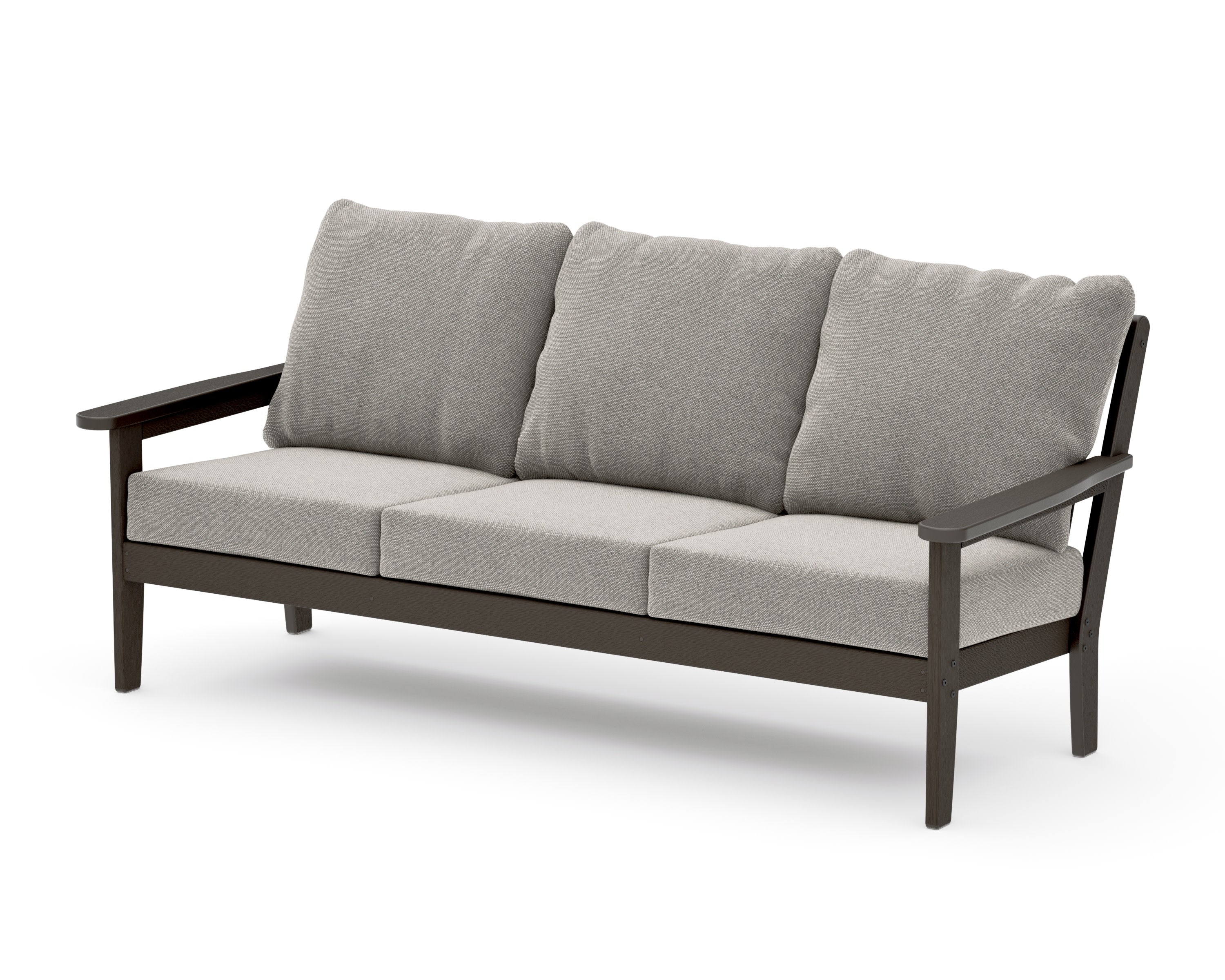 Cottage Deep Seating Sofa in Vintage Coffee / Weathered Tweed