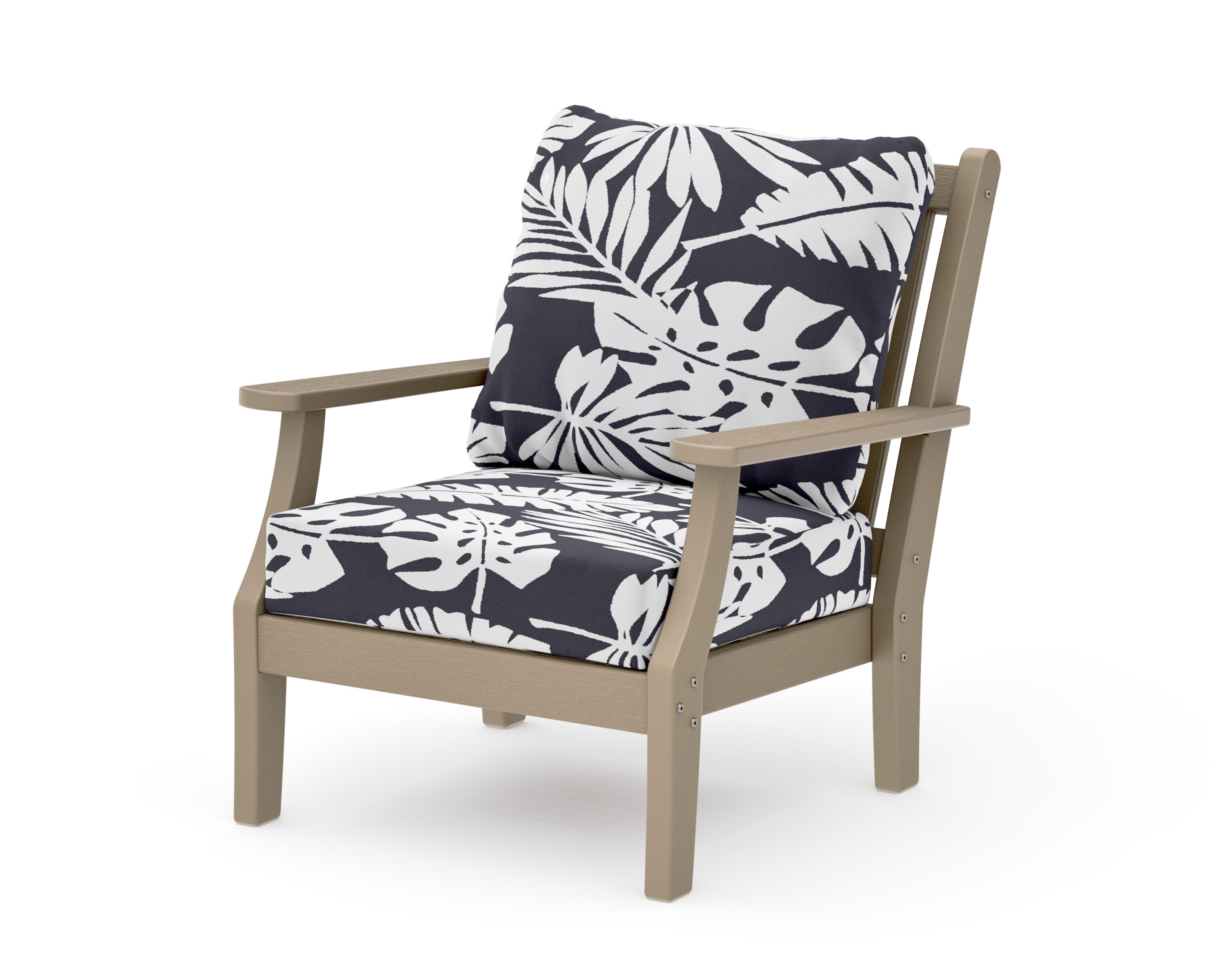 Wovendale Deep Seating Chair in Vintage Sahara / Leaf Navy