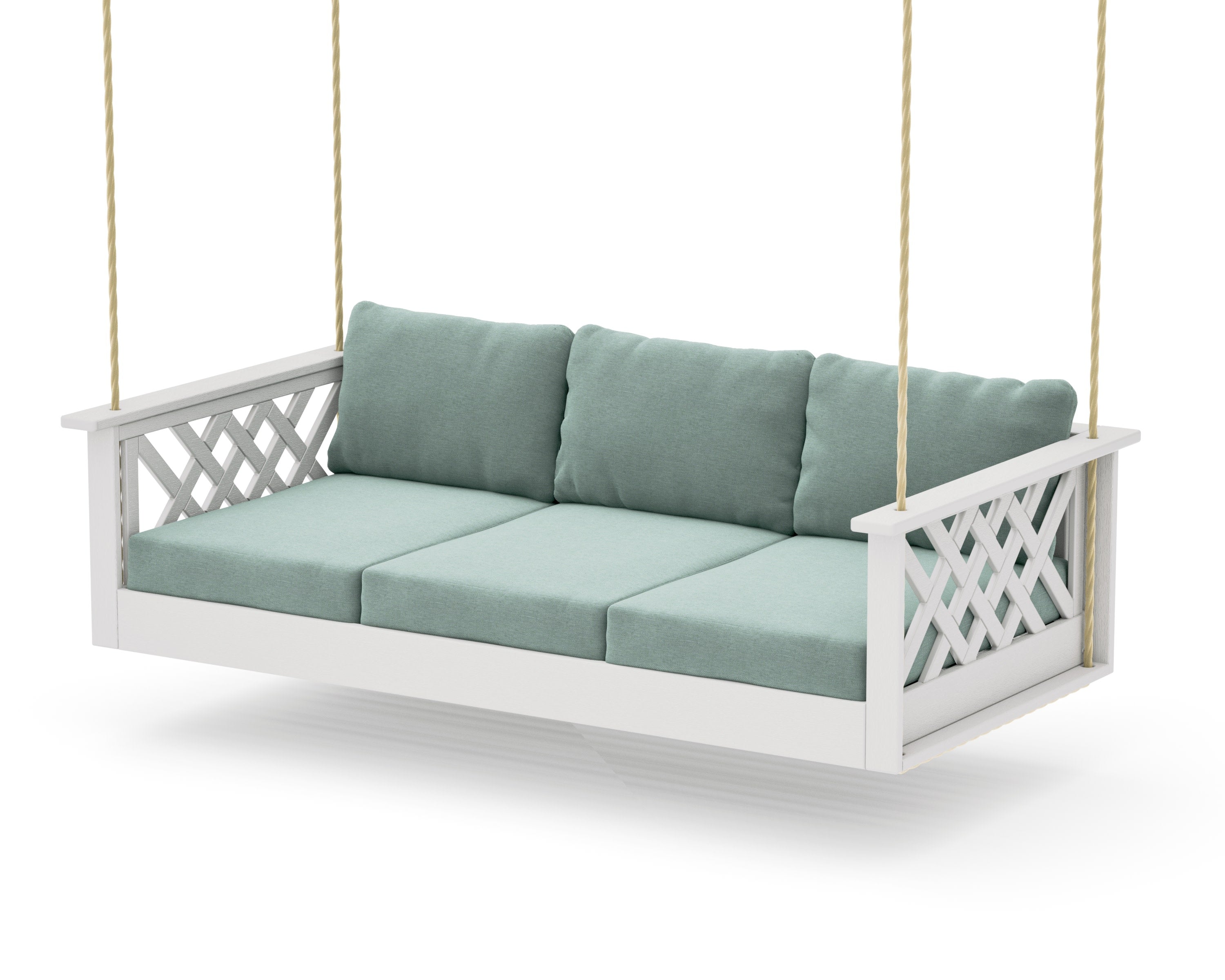 Wovendale Daybed Swing in Vintage White / Glacier Spa