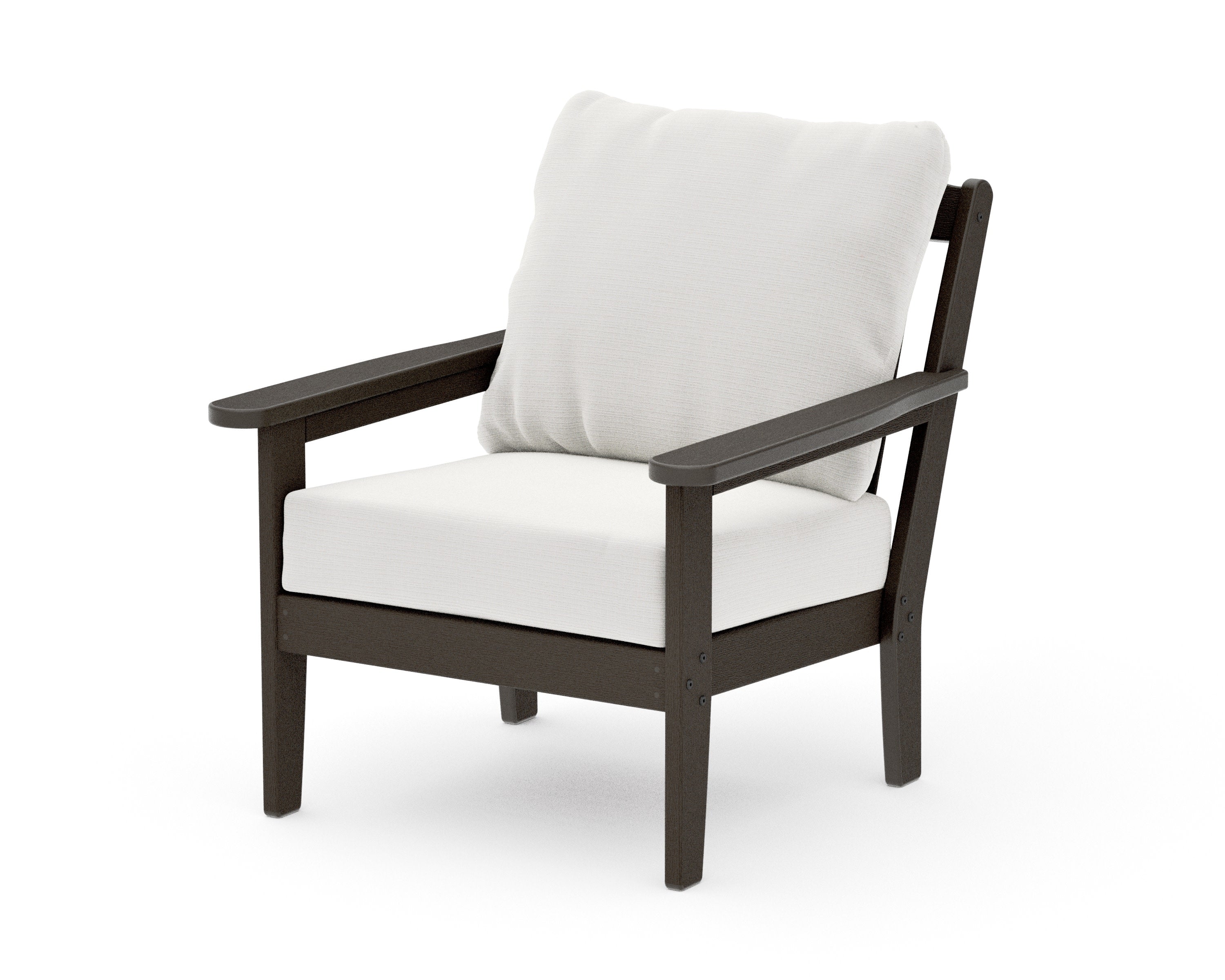 Cottage Deep Seating Chair in Vintage Coffee / Natural Linen