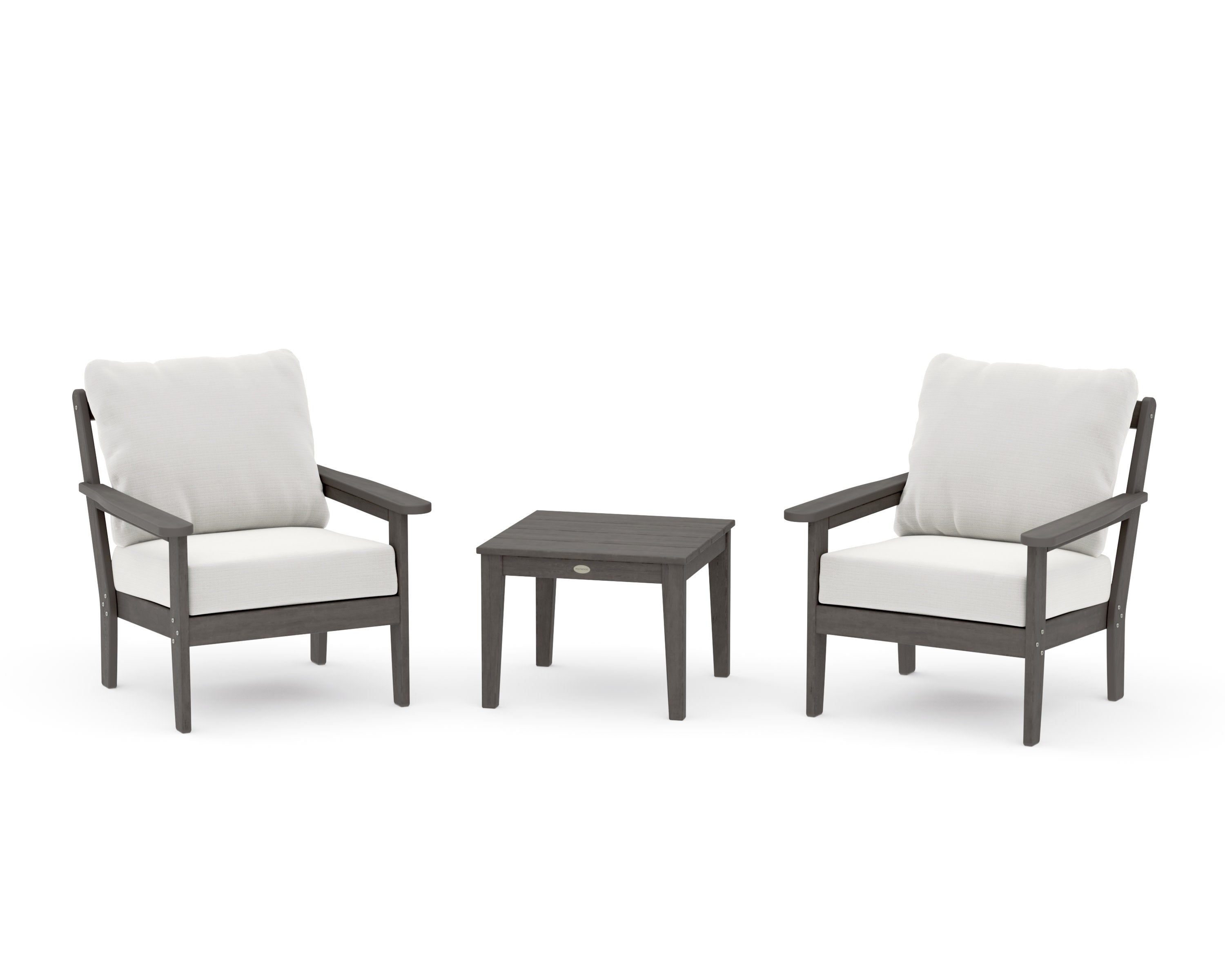 Cottage 3-Piece Deep Seating Set in Driftwood / Natural Linen