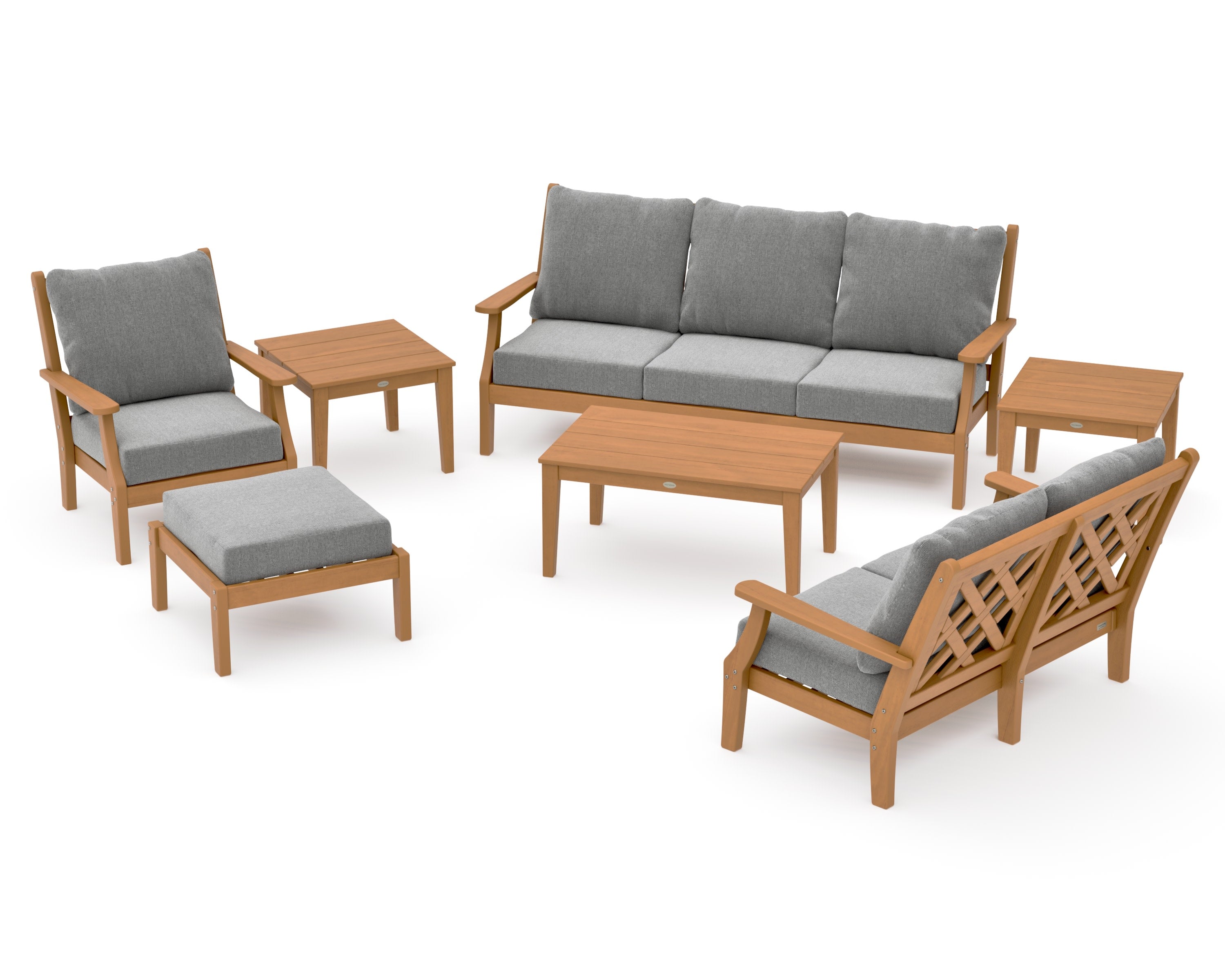 Wovendale 7-Piece Deep Seating Set in Natural / Grey Mist
