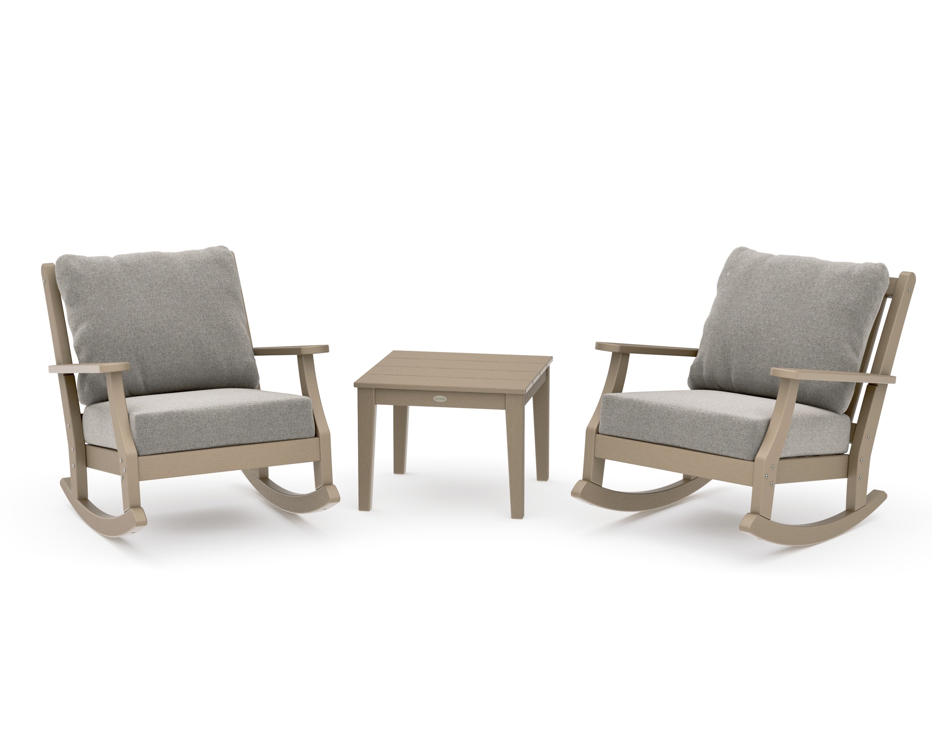 Wovendale 3-Piece Deep Seating Rocker Set in Vintage Sahara / Weathered Tweed