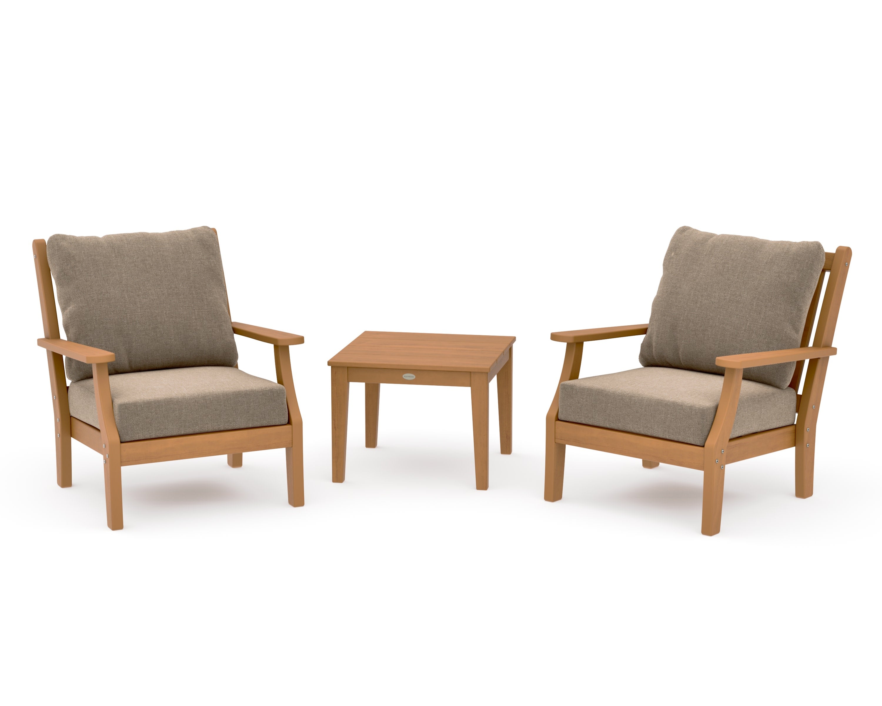Wovendale 3-Piece Deep Seating Set in Natural / Spiced Burlap