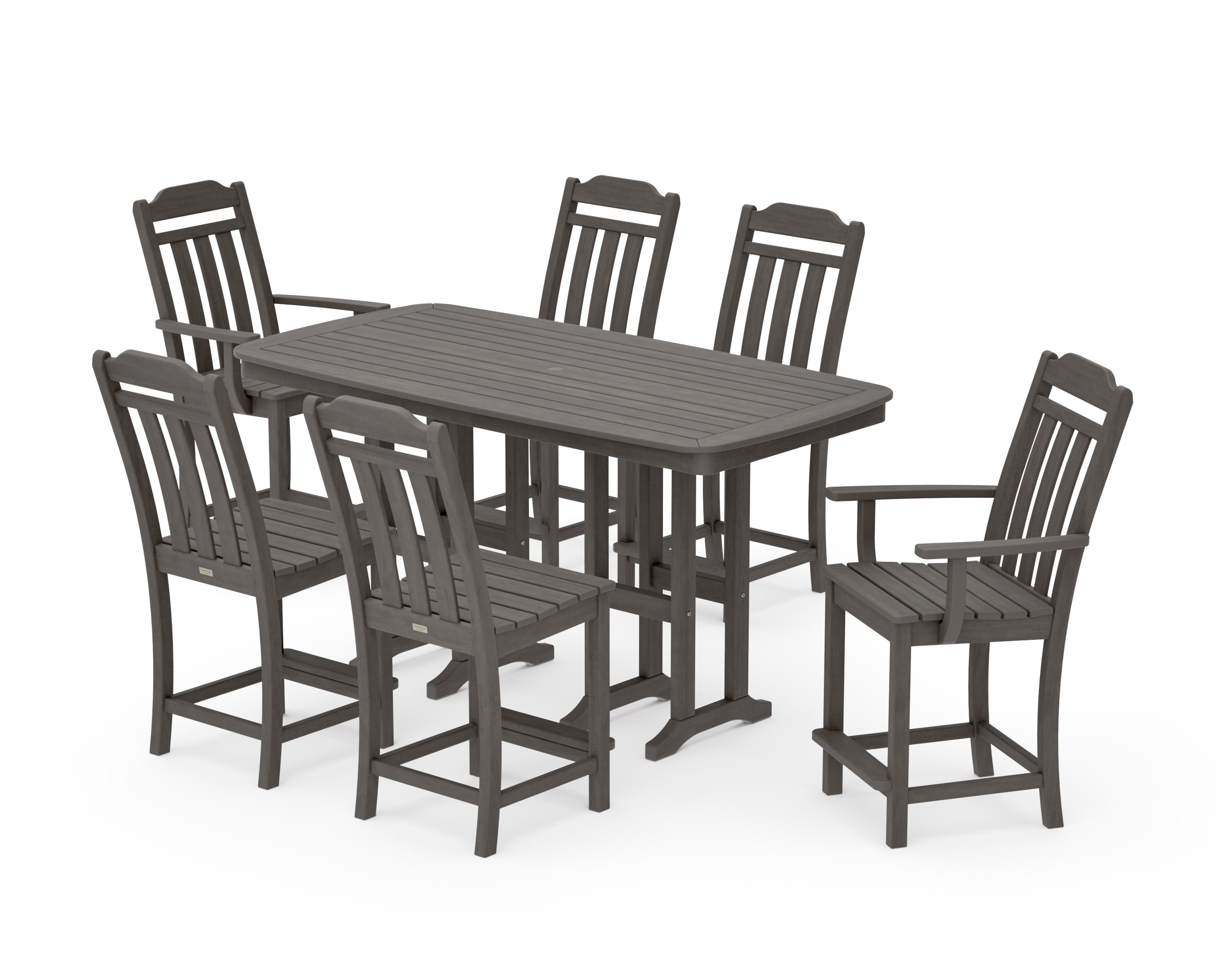 Cottage 7-Piece Counter Set in Driftwood