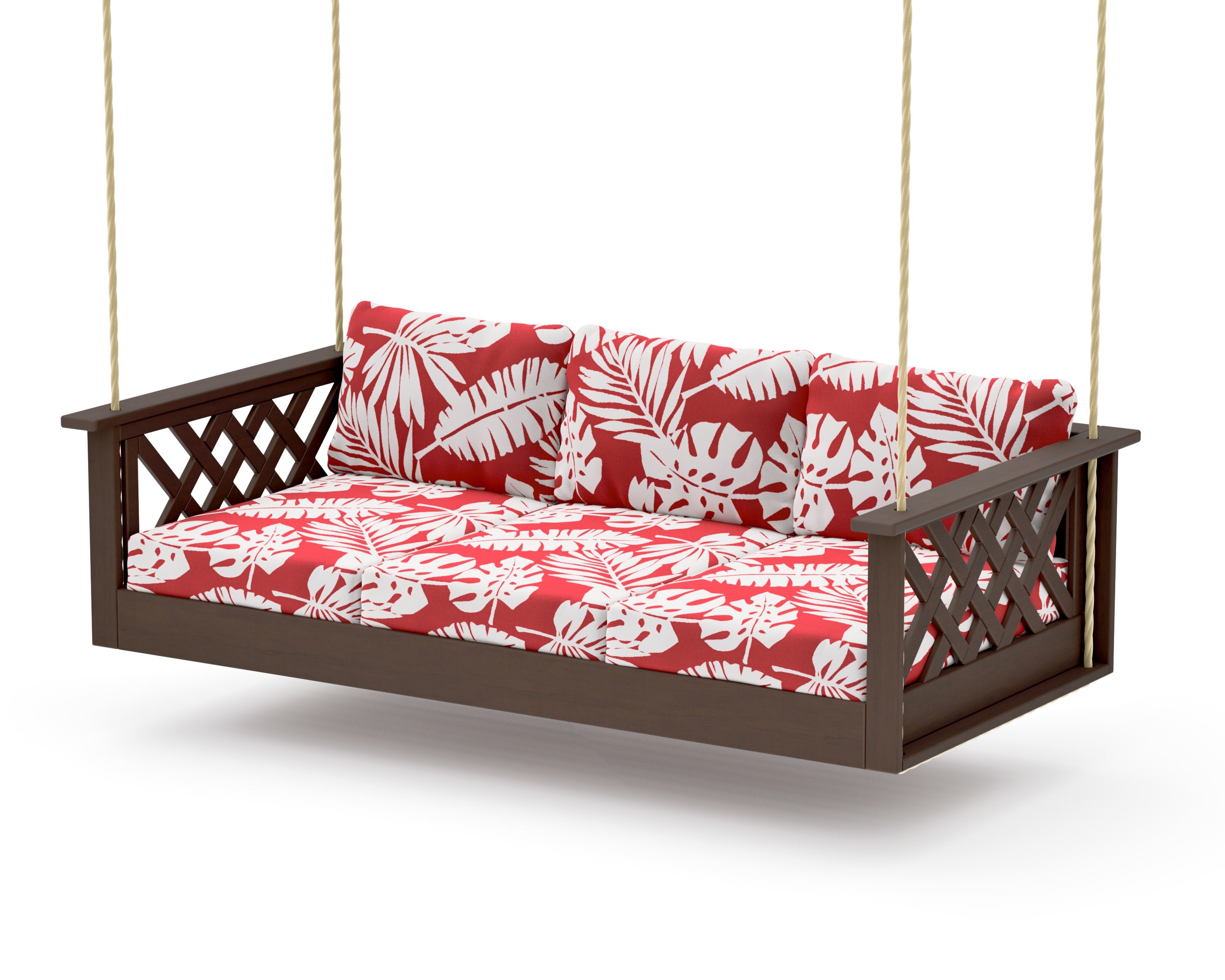Wovendale Daybed Swing in Kona / Leaf Crimson