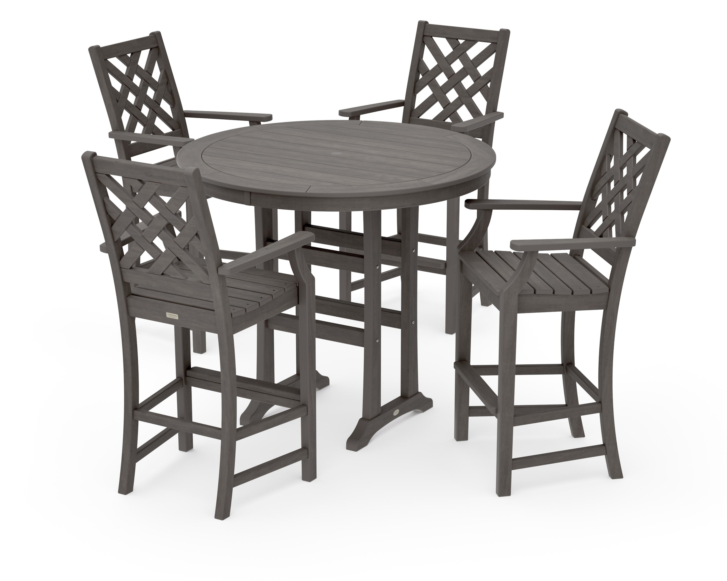 Wovendale 5-Piece Round Bar Set in Driftwood