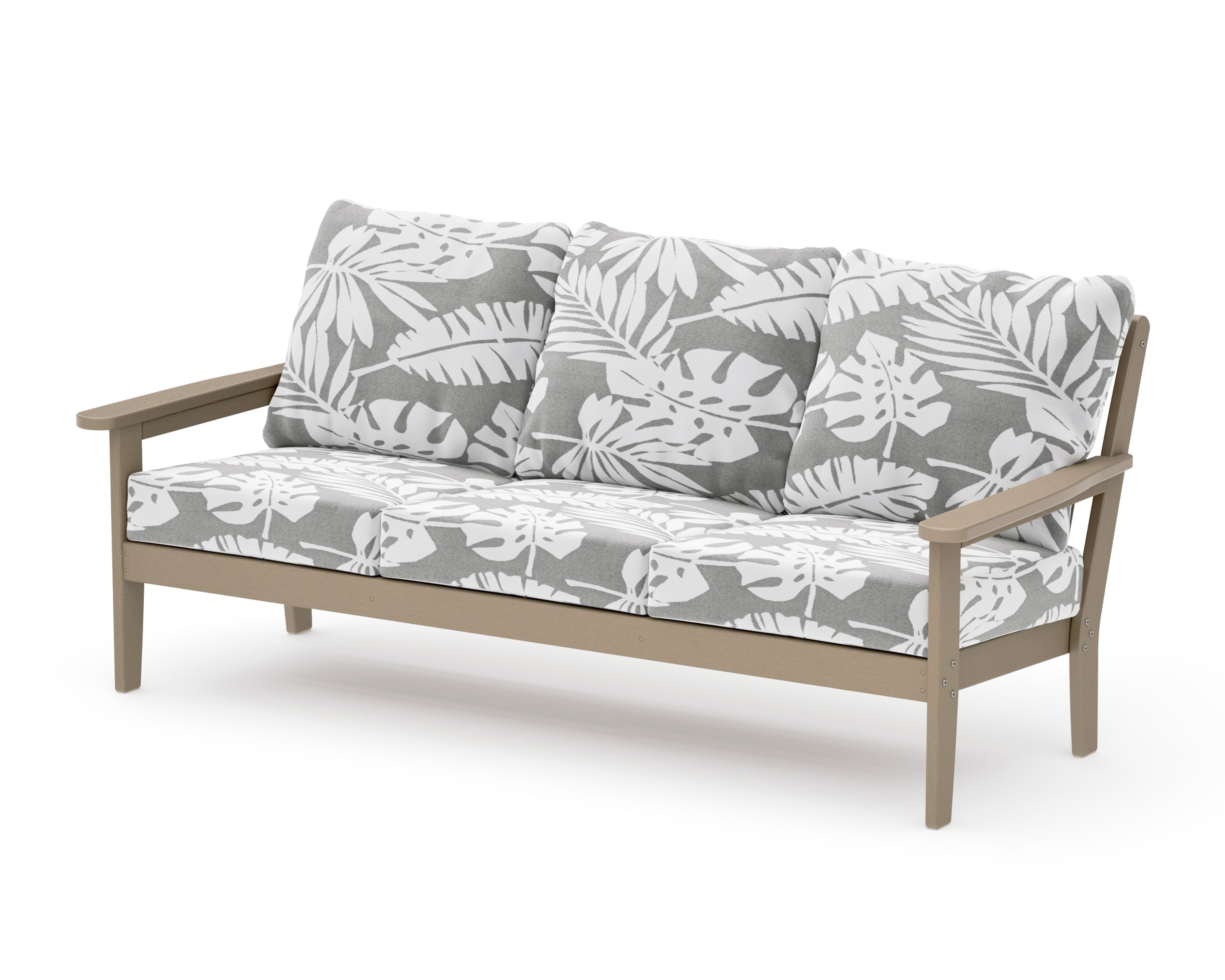 Cottage Deep Seating Sofa in Vintage Sahara / Leaf Grey Mist