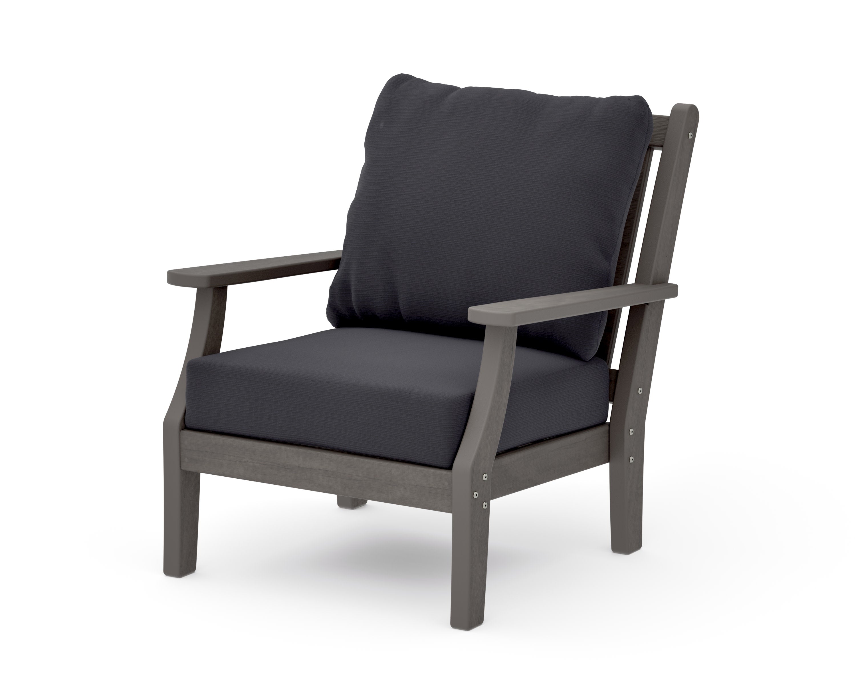 Wovendale Deep Seating Chair in Driftwood / Midnight Linen