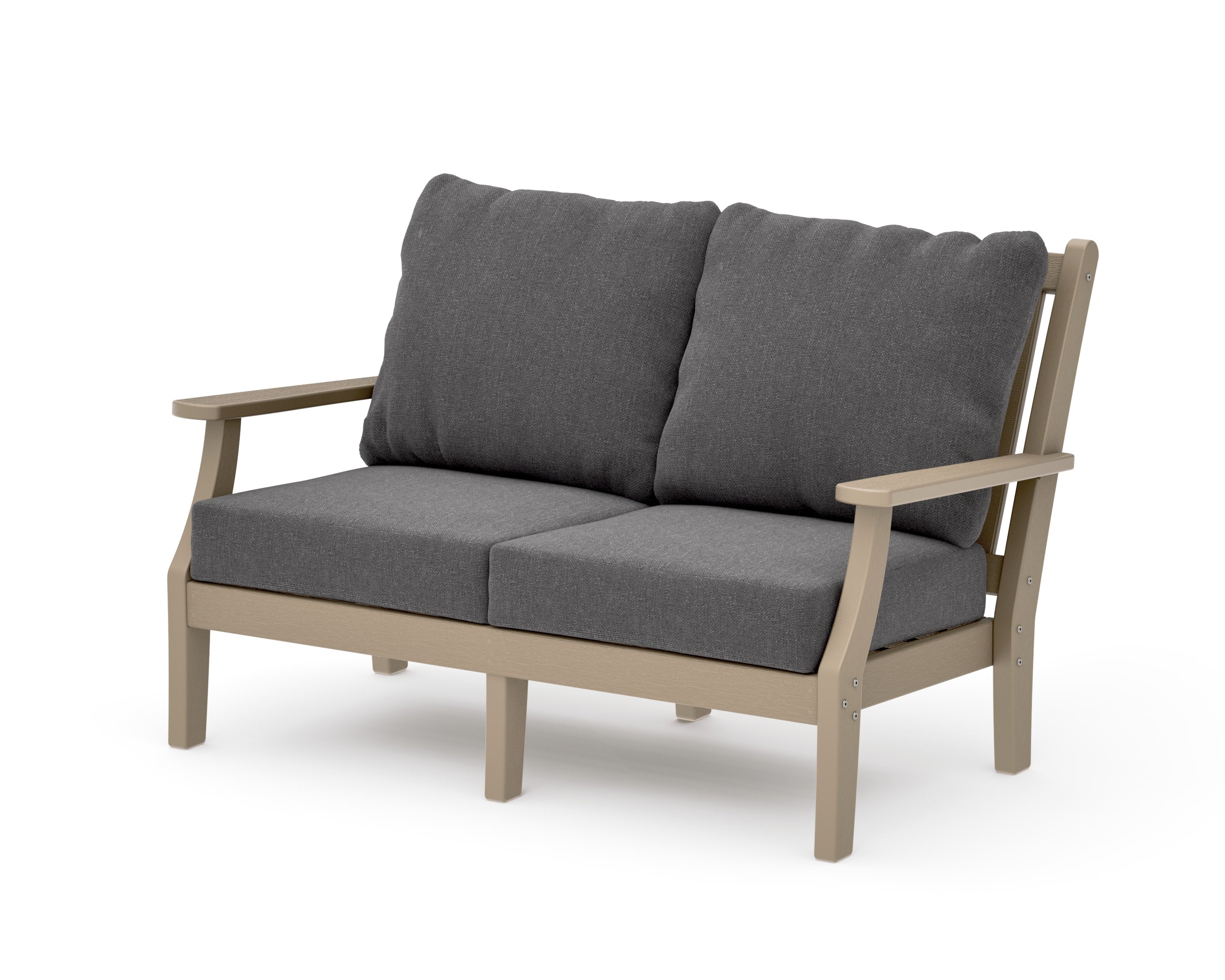 Wovendale Deep Seating Loveseat in Vintage Sahara / Ash Charcoal