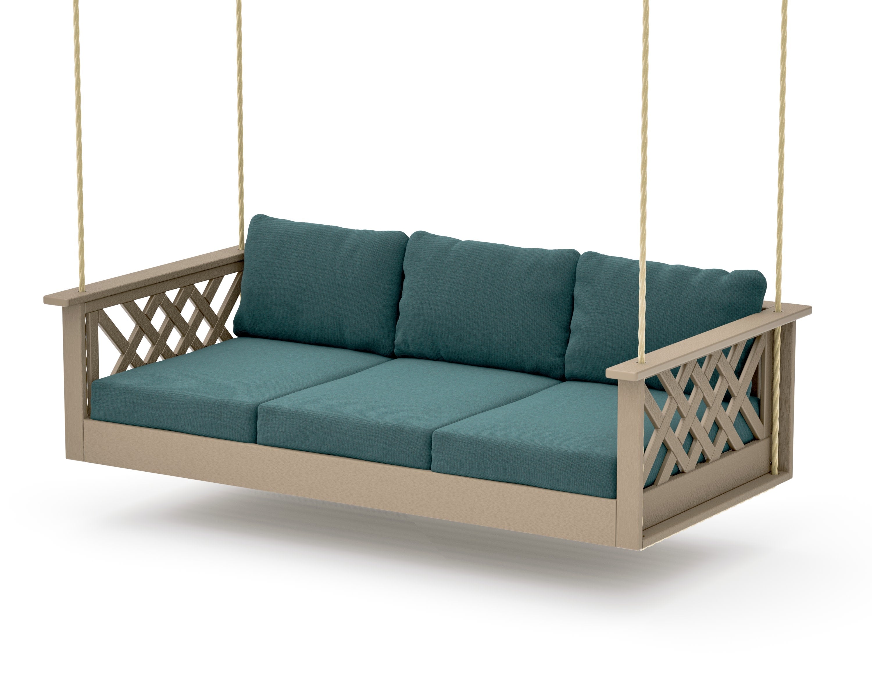 Wovendale Daybed Swing in Vintage Sahara / Ocean Teal