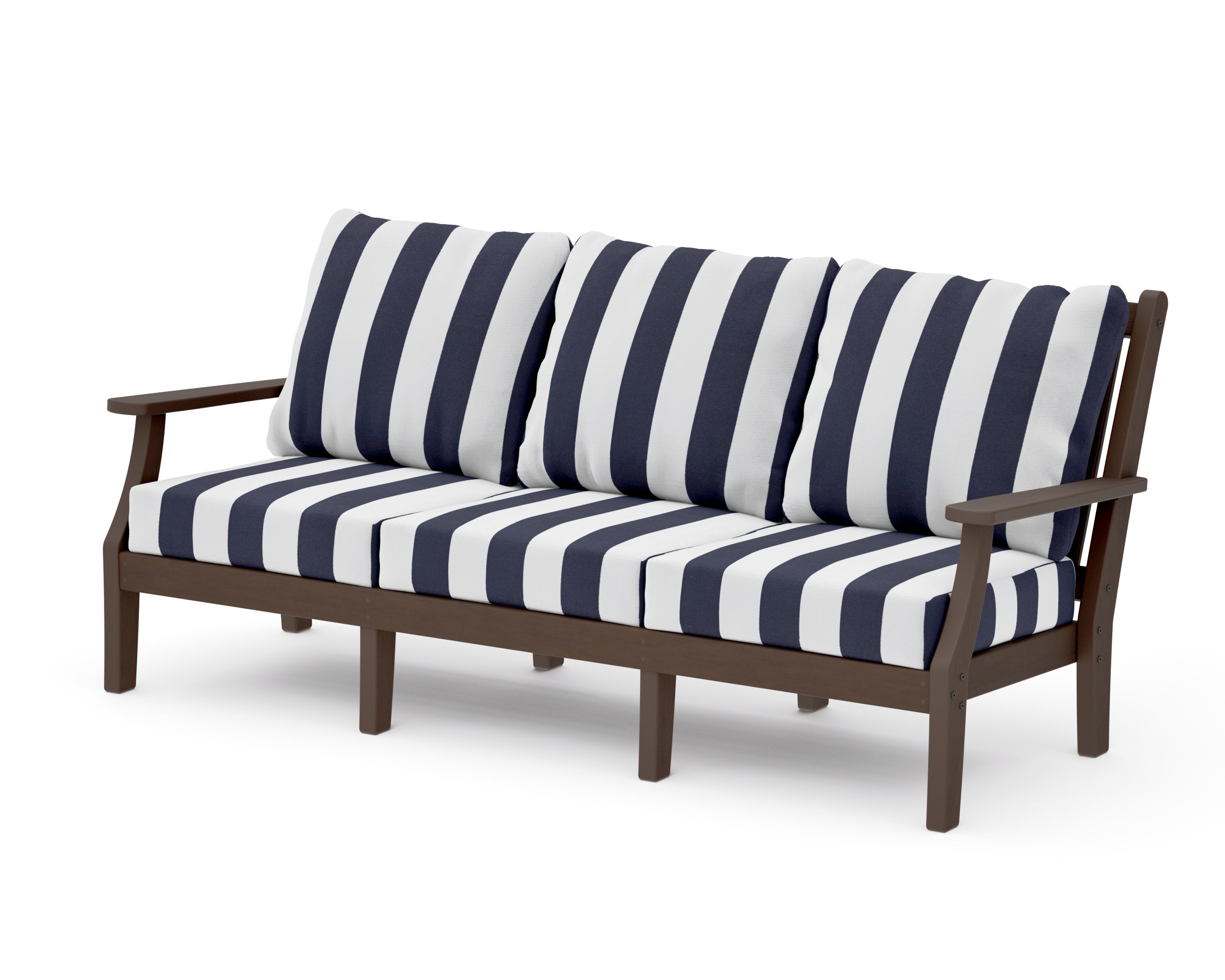 Wovendale Deep Seating Sofa in Kona / Cabana Stripe Navy