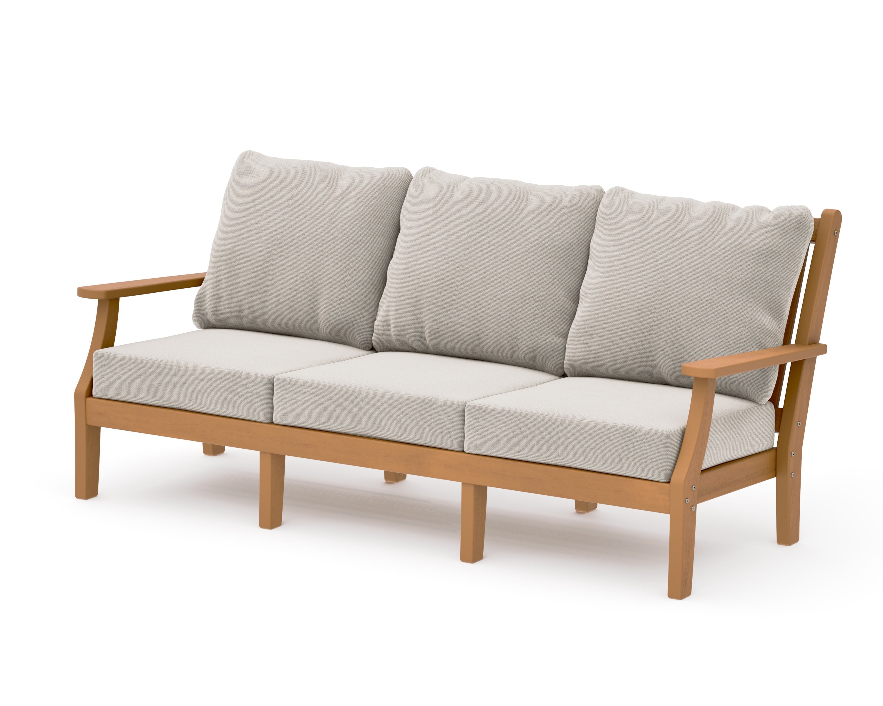 Wovendale Deep Seating Sofa in Natural / Dune Burlap