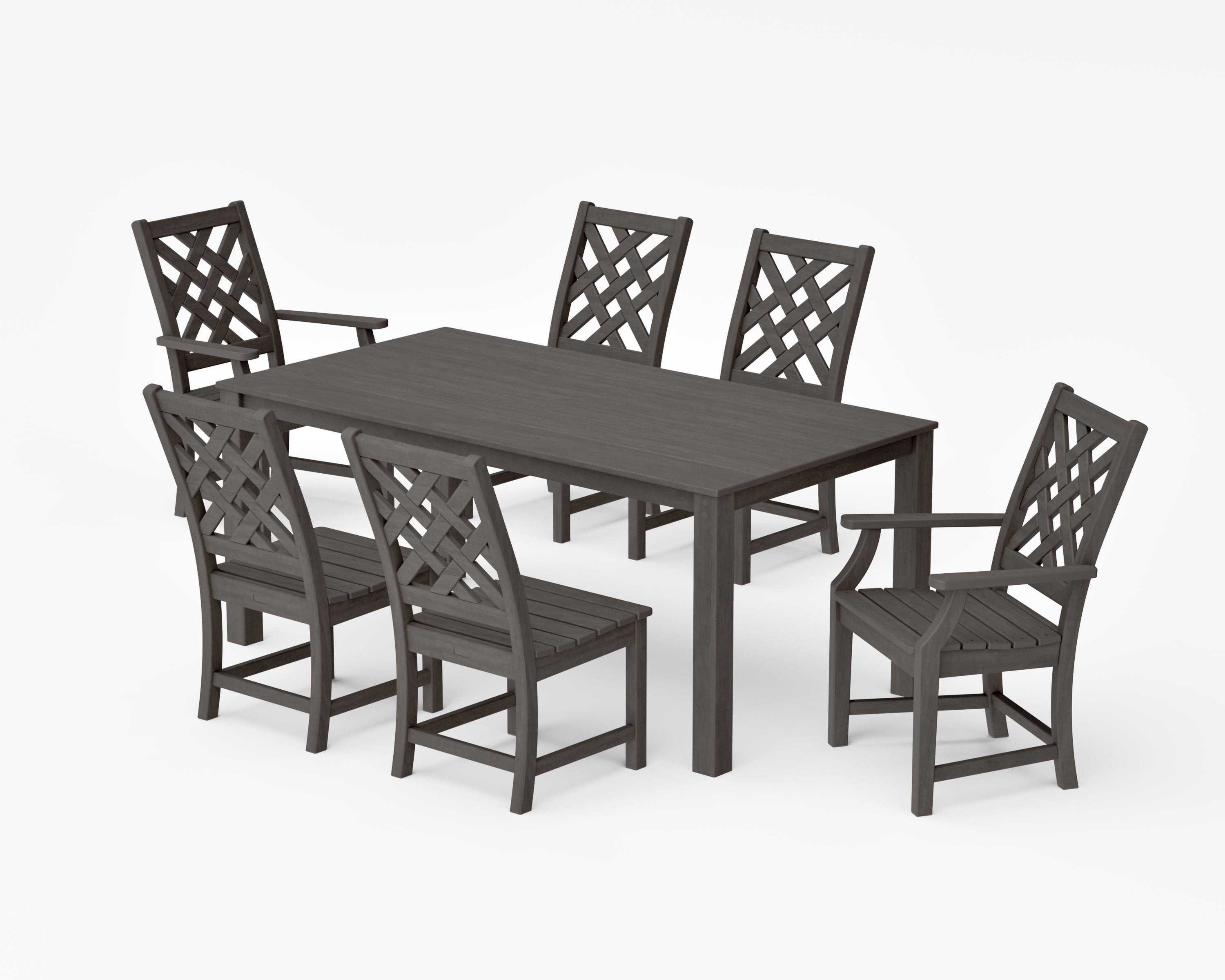 Wovendale 7-Piece Parsons Dining Set in Driftwood