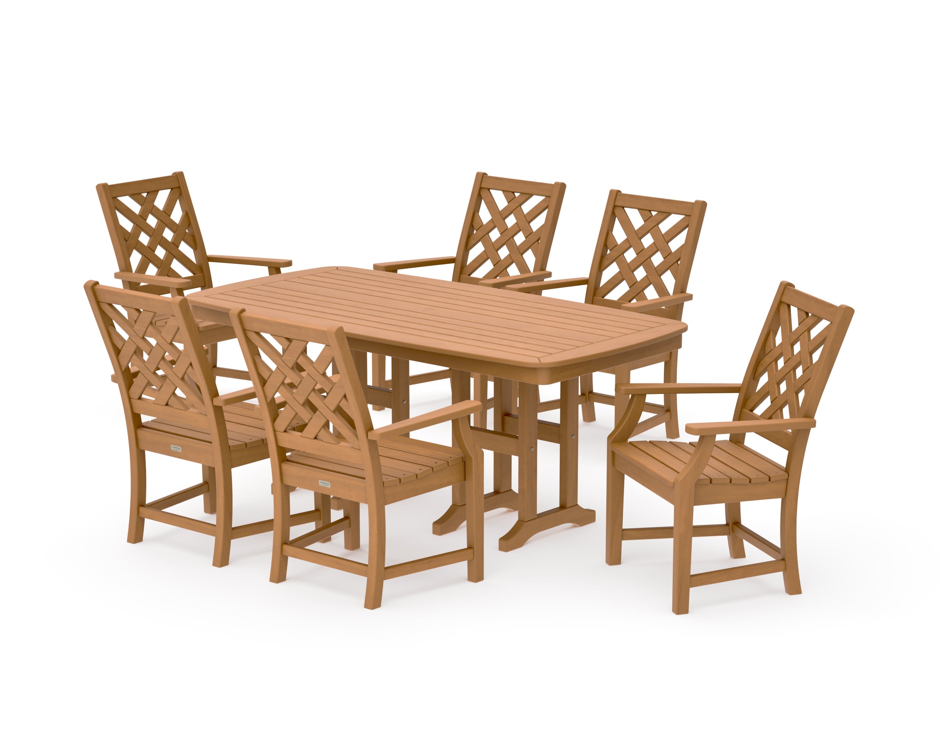 Wovendale Arm Chair 7-Piece Dining Set in Natural