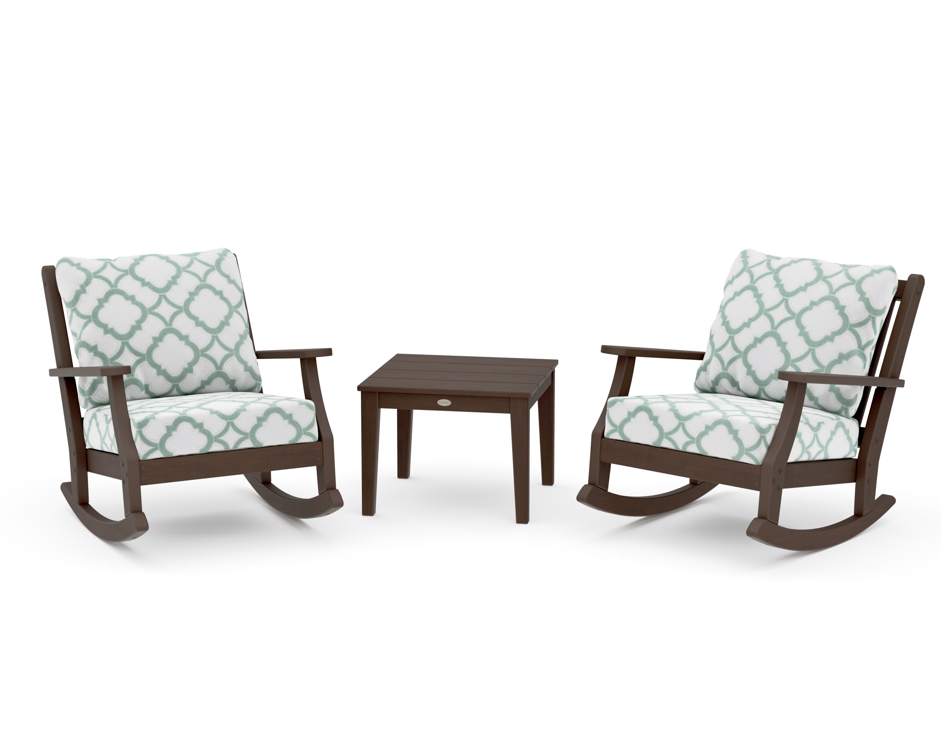 Wovendale 3-Piece Deep Seating Rocker Set in Kona / Trellis Glacier Spa