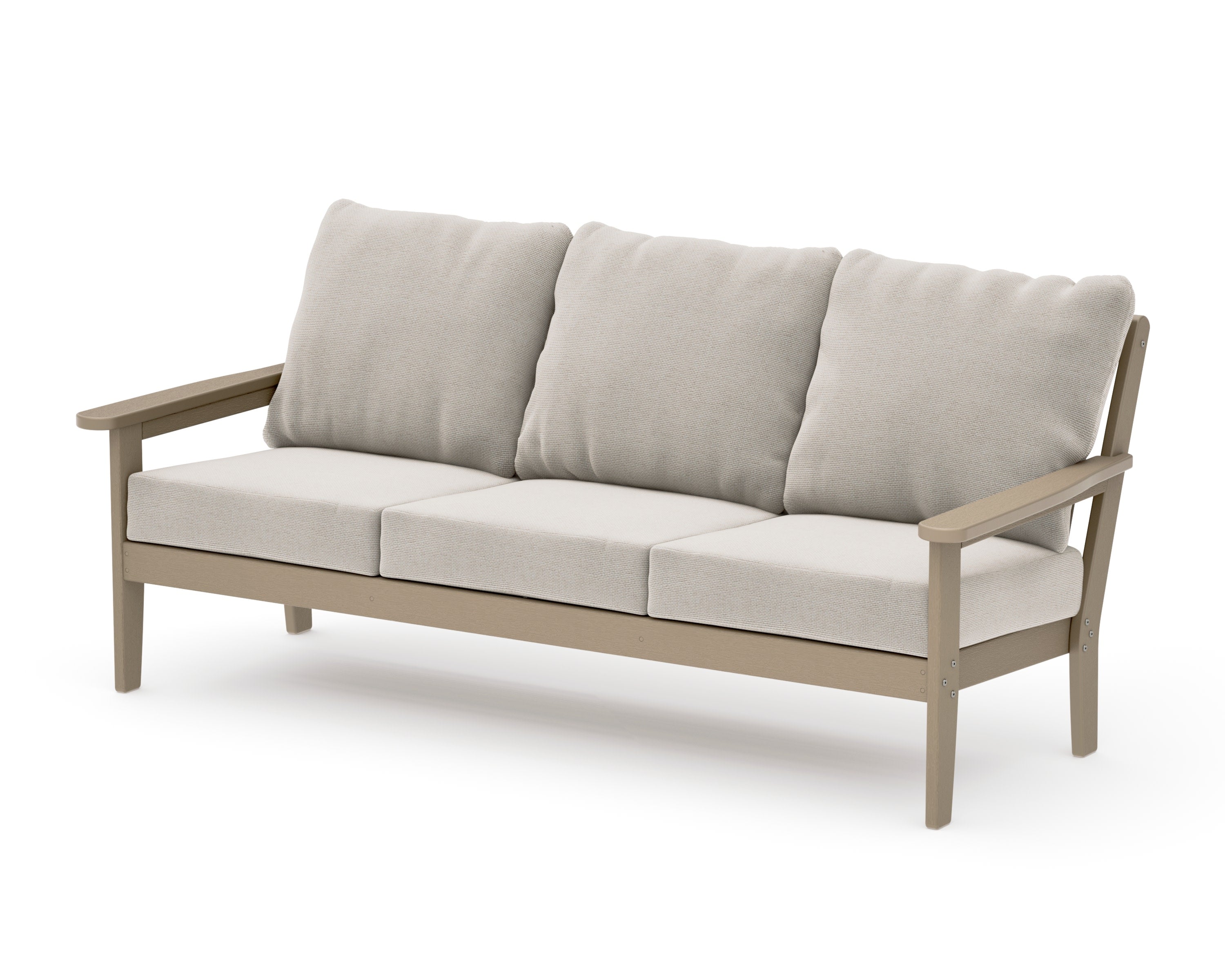 Cottage Deep Seating Sofa in Vintage Sahara / Dune Burlap