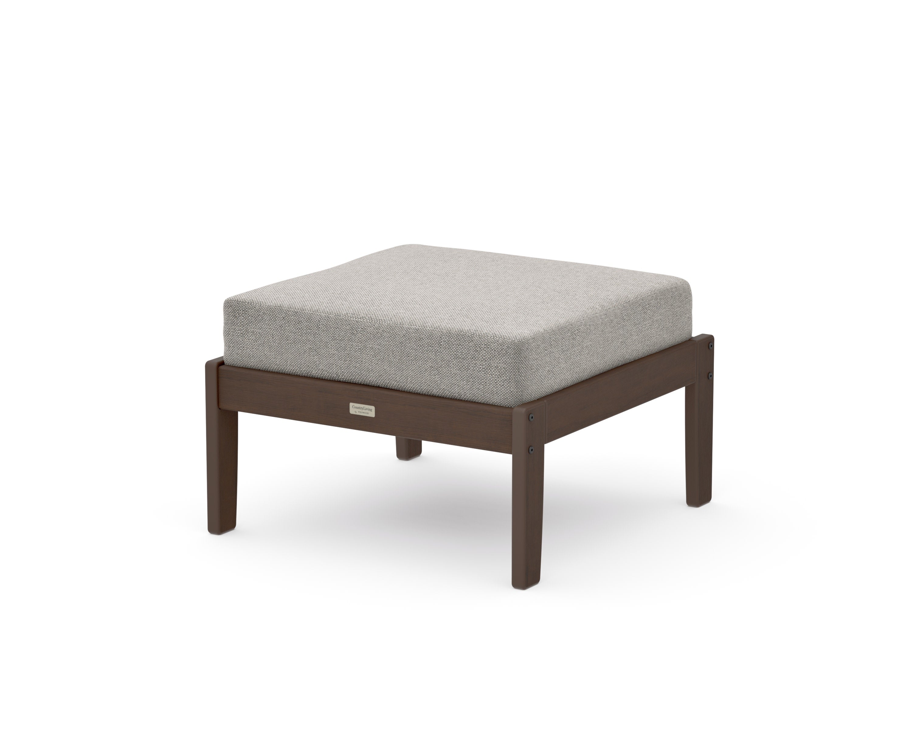 Cottage Deep Seating Ottoman in Kona / Weathered Tweed