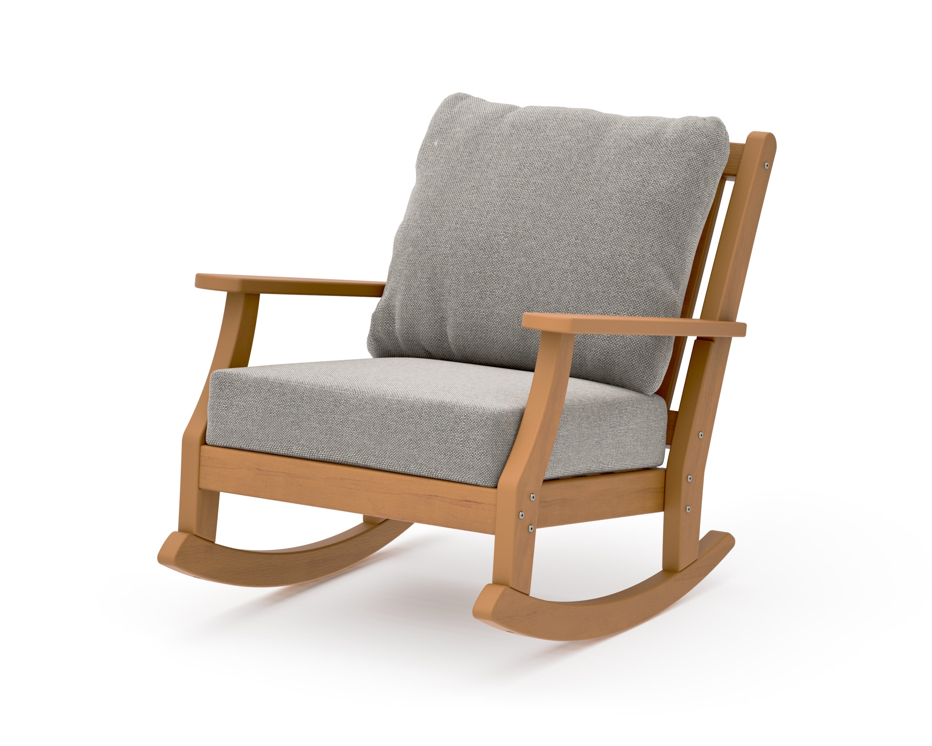 Wovendale Deep Seating Rocking Chair in Natural / Weathered Tweed
