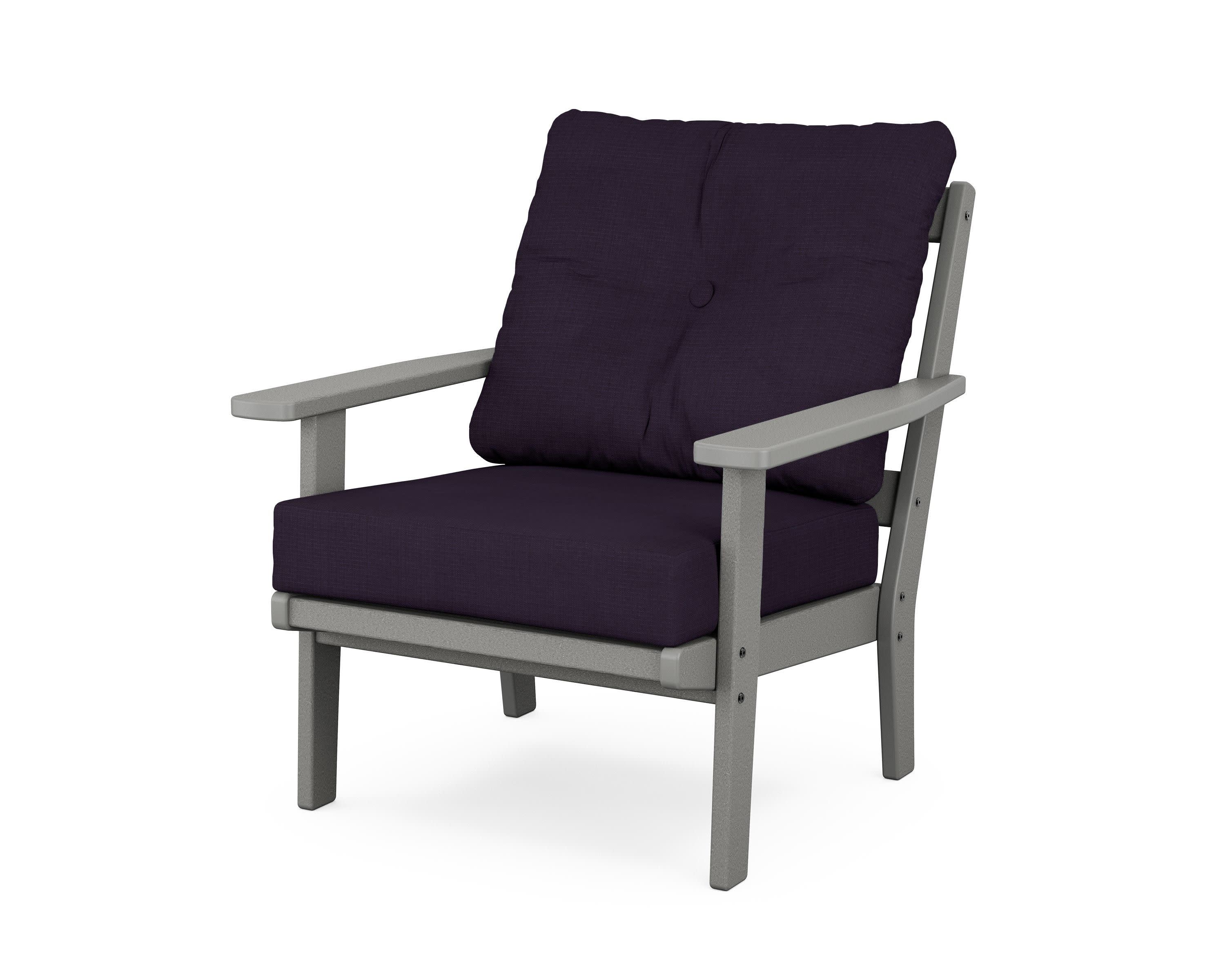 Prairie Deep Seating Chair in Slate Grey / Navy Linen