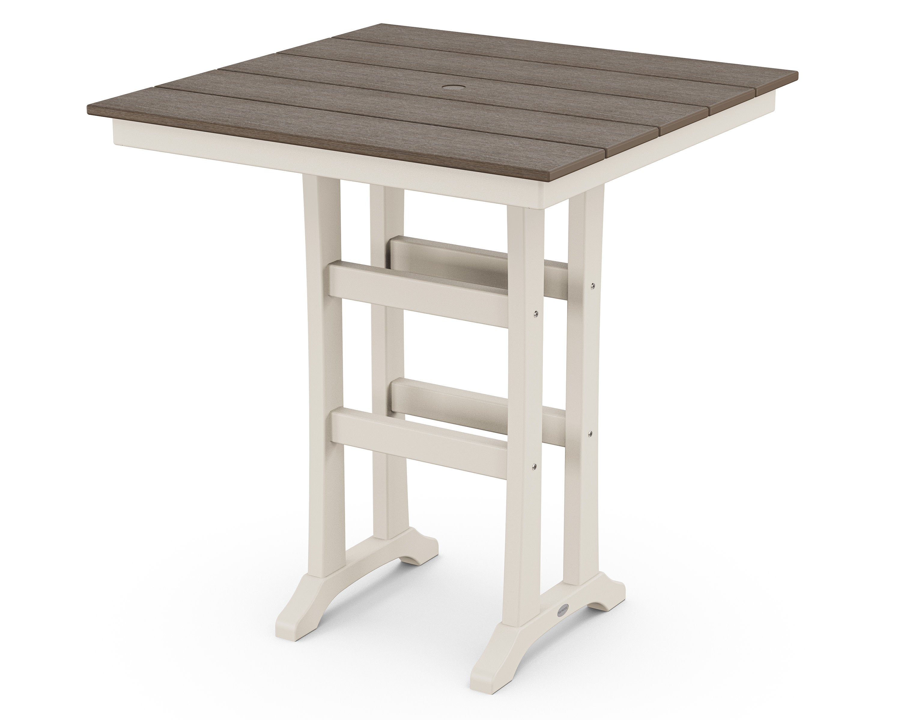 Farmhouse Trestle 37" Bar Table in Sand / Kona