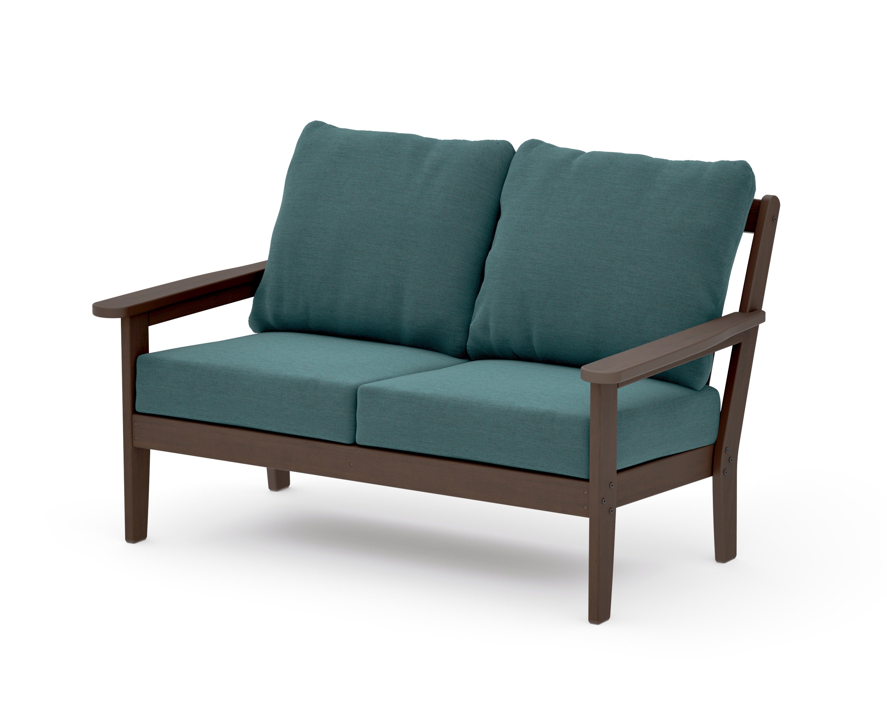 Cottage Deep Seating Loveseat in Kona / Ocean Teal