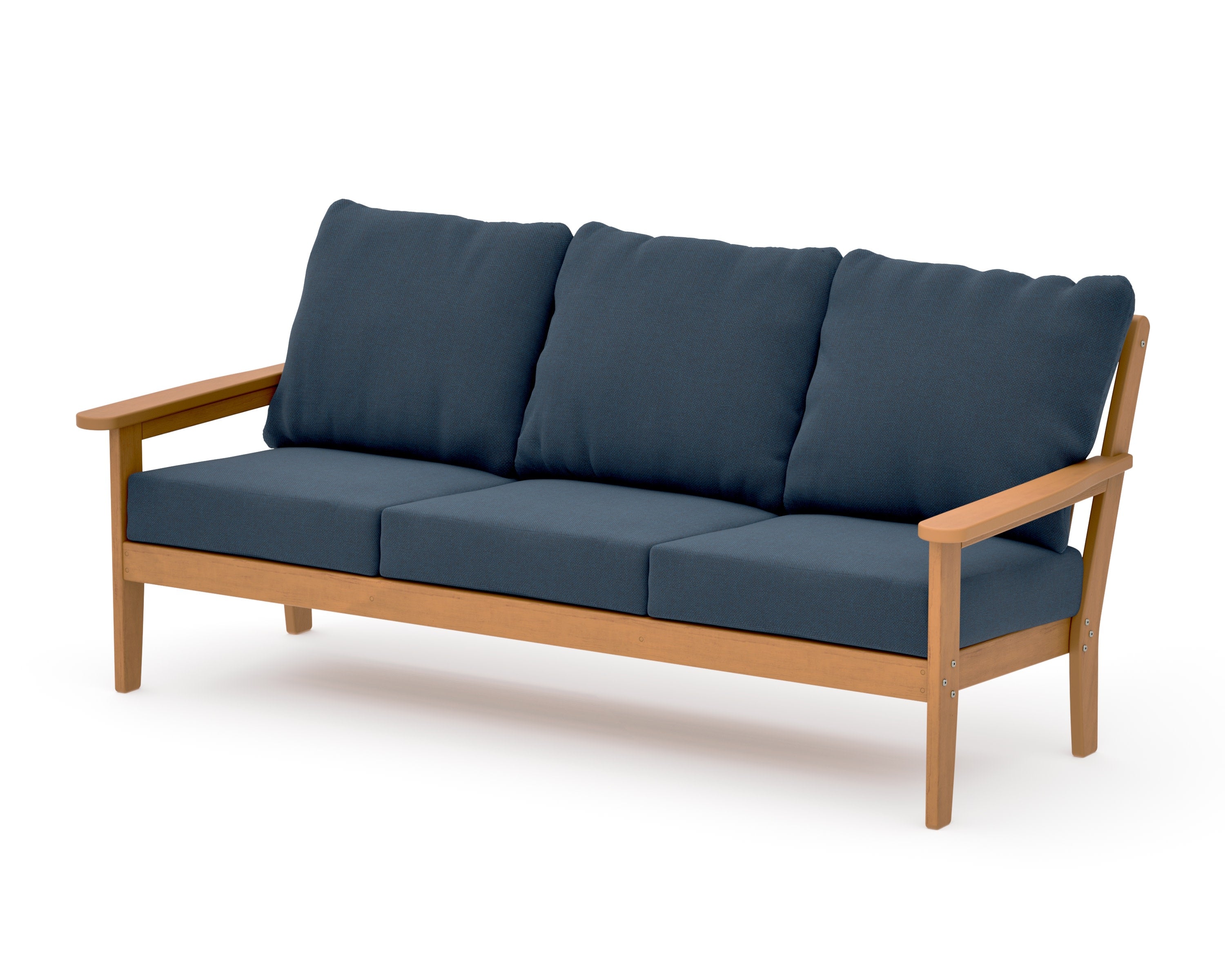 Cottage Deep Seating Sofa in Natural / Marine Indigo