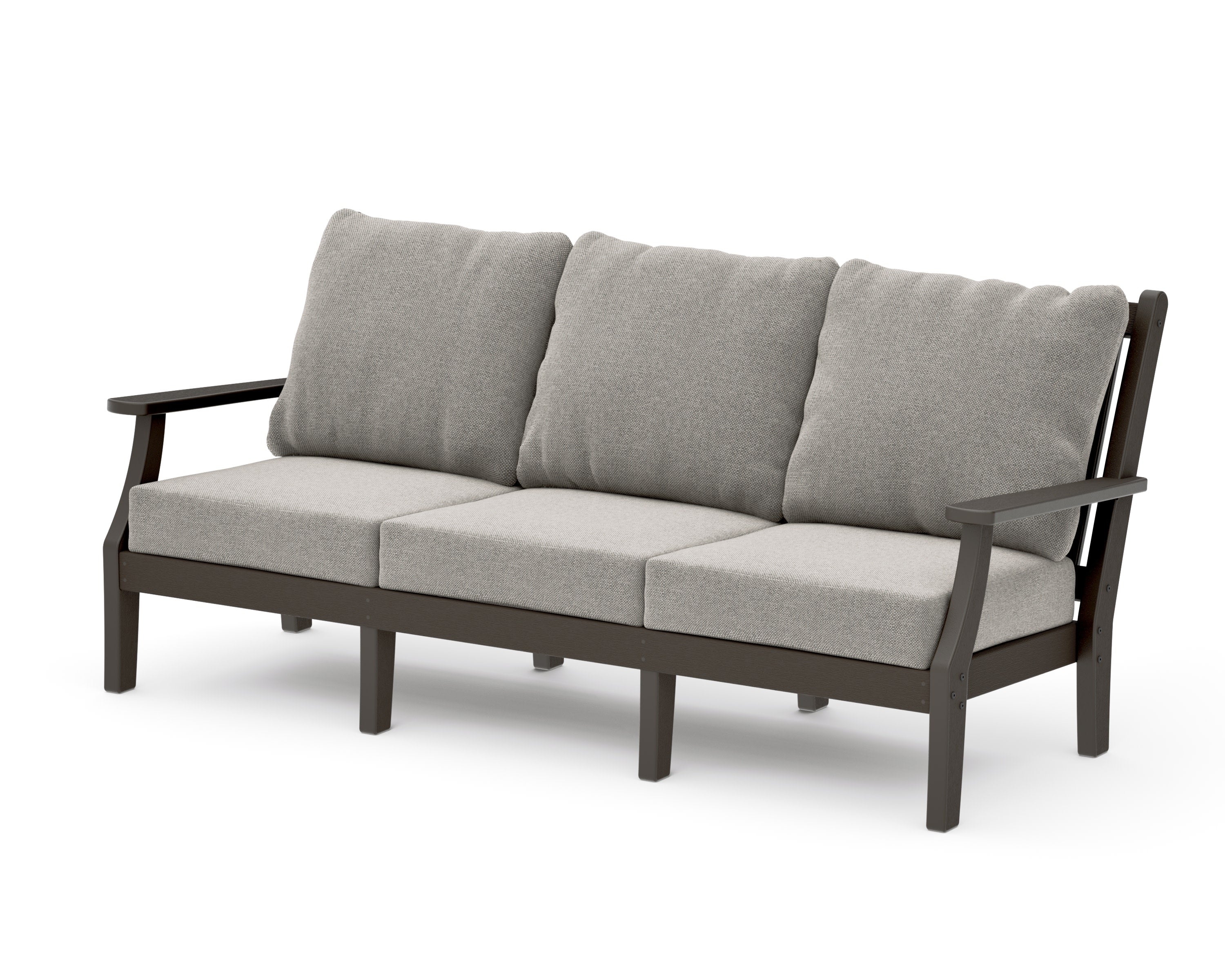 Wovendale Deep Seating Sofa in Vintage Coffee / Weathered Tweed