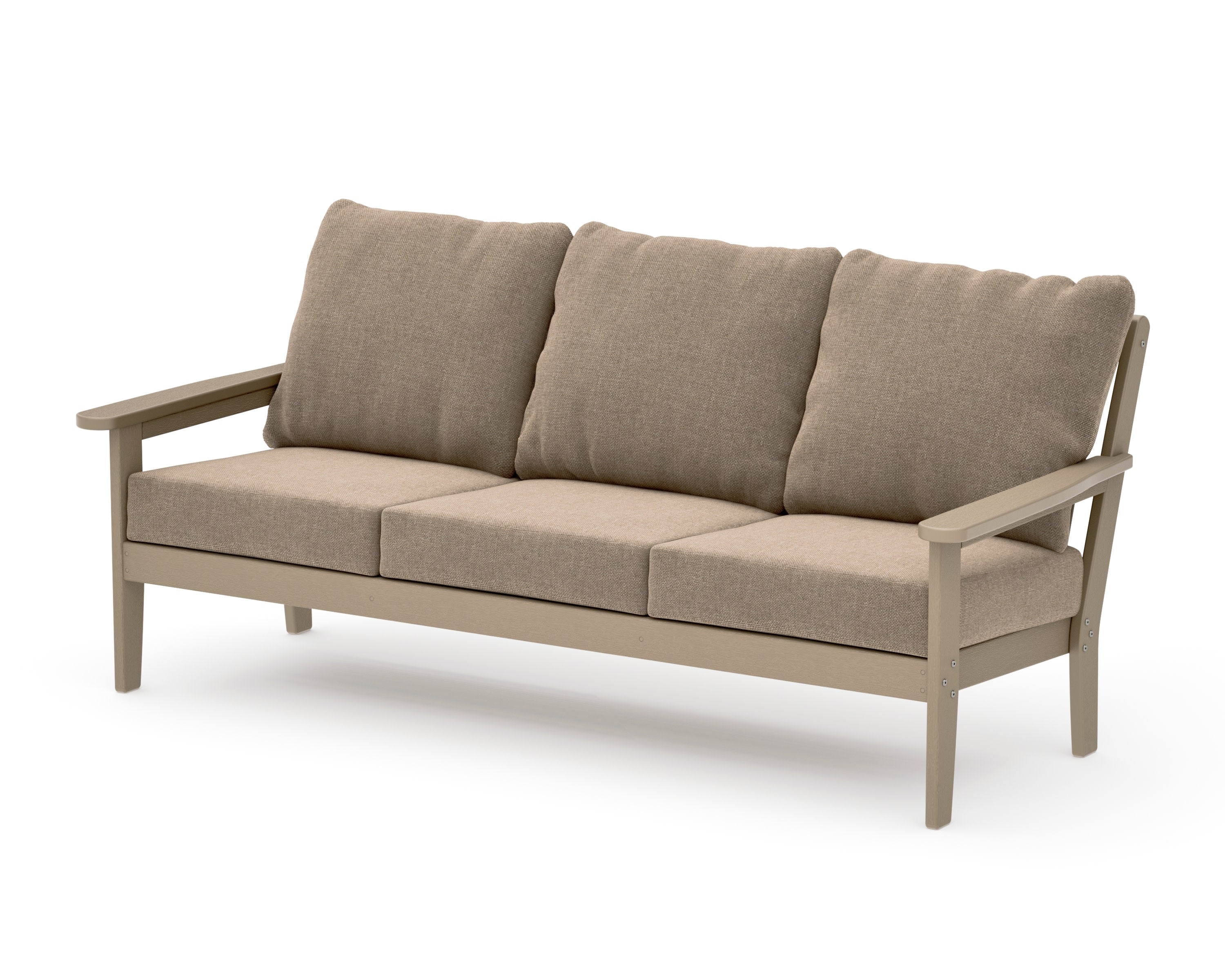 Cottage Deep Seating Sofa in Vintage Sahara / Spiced Burlap