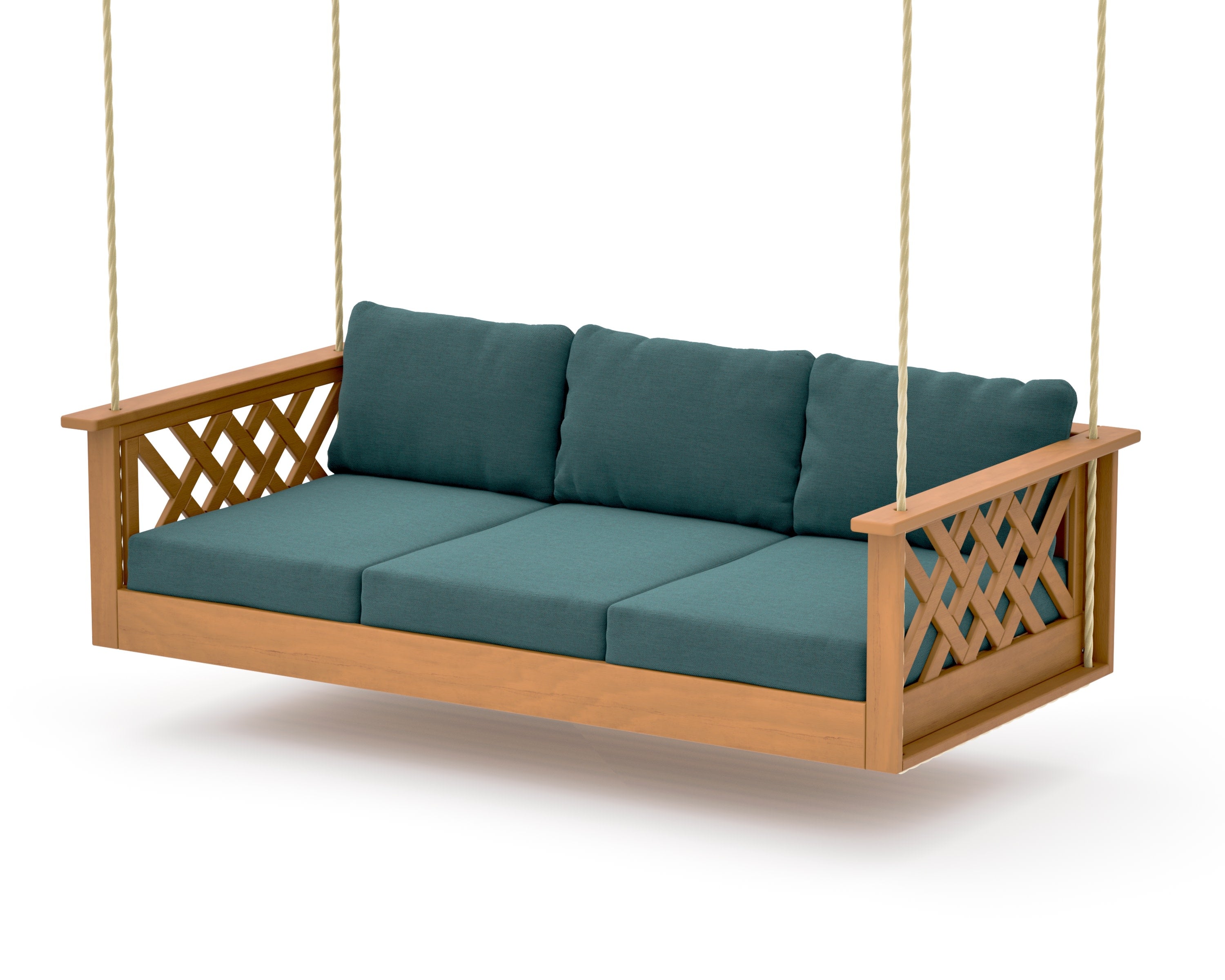 Wovendale Daybed Swing in Natural / Ocean Teal
