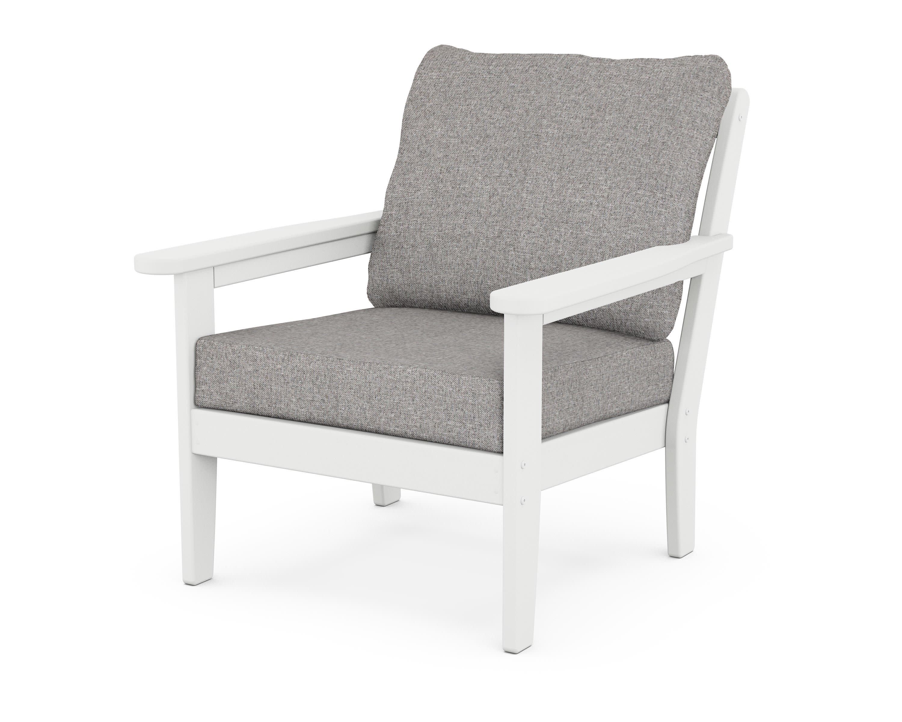 Cottage Deep Seating Chair in White / Grey Mist