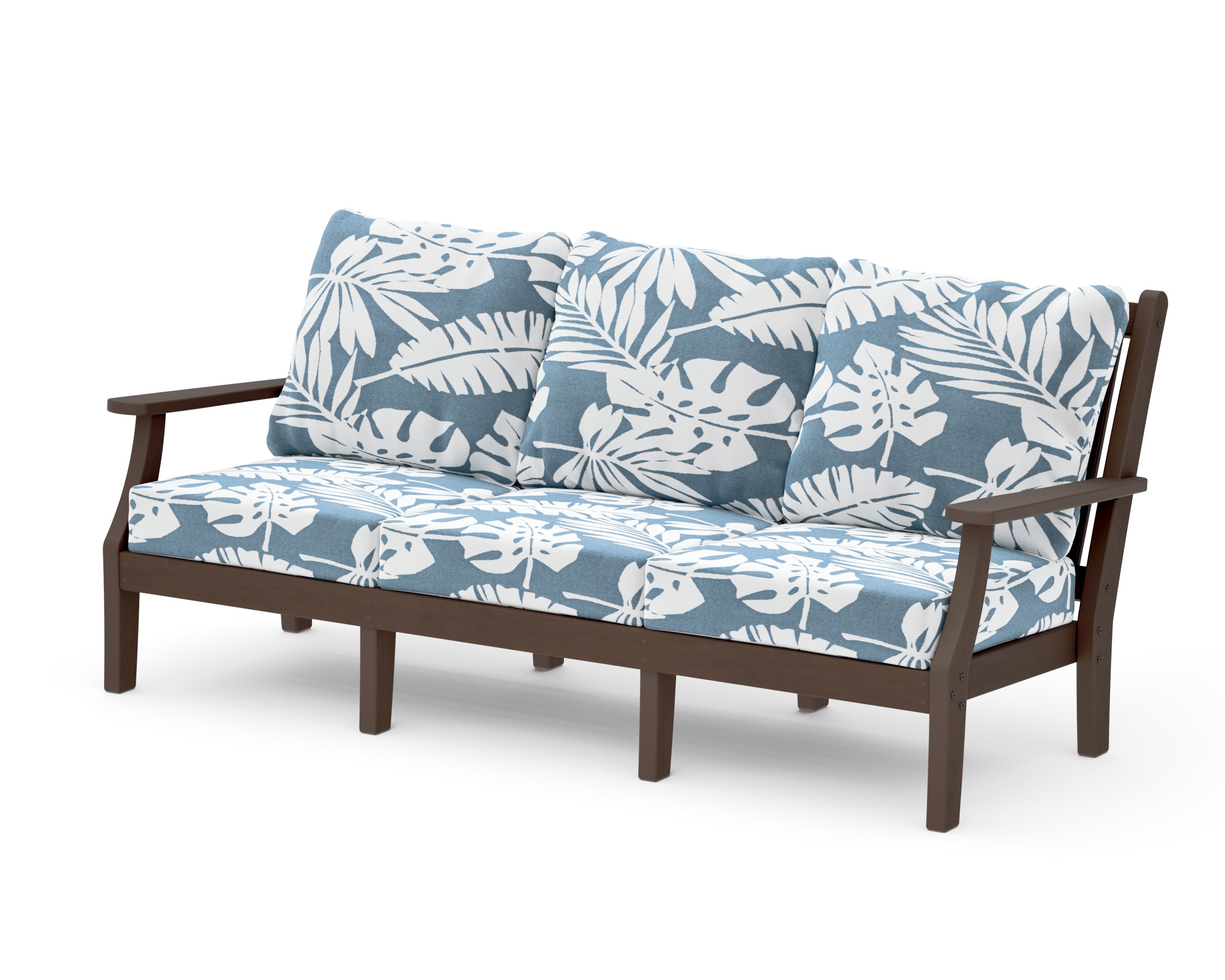 Wovendale Deep Seating Sofa in Kona / Leaf Sky Blue