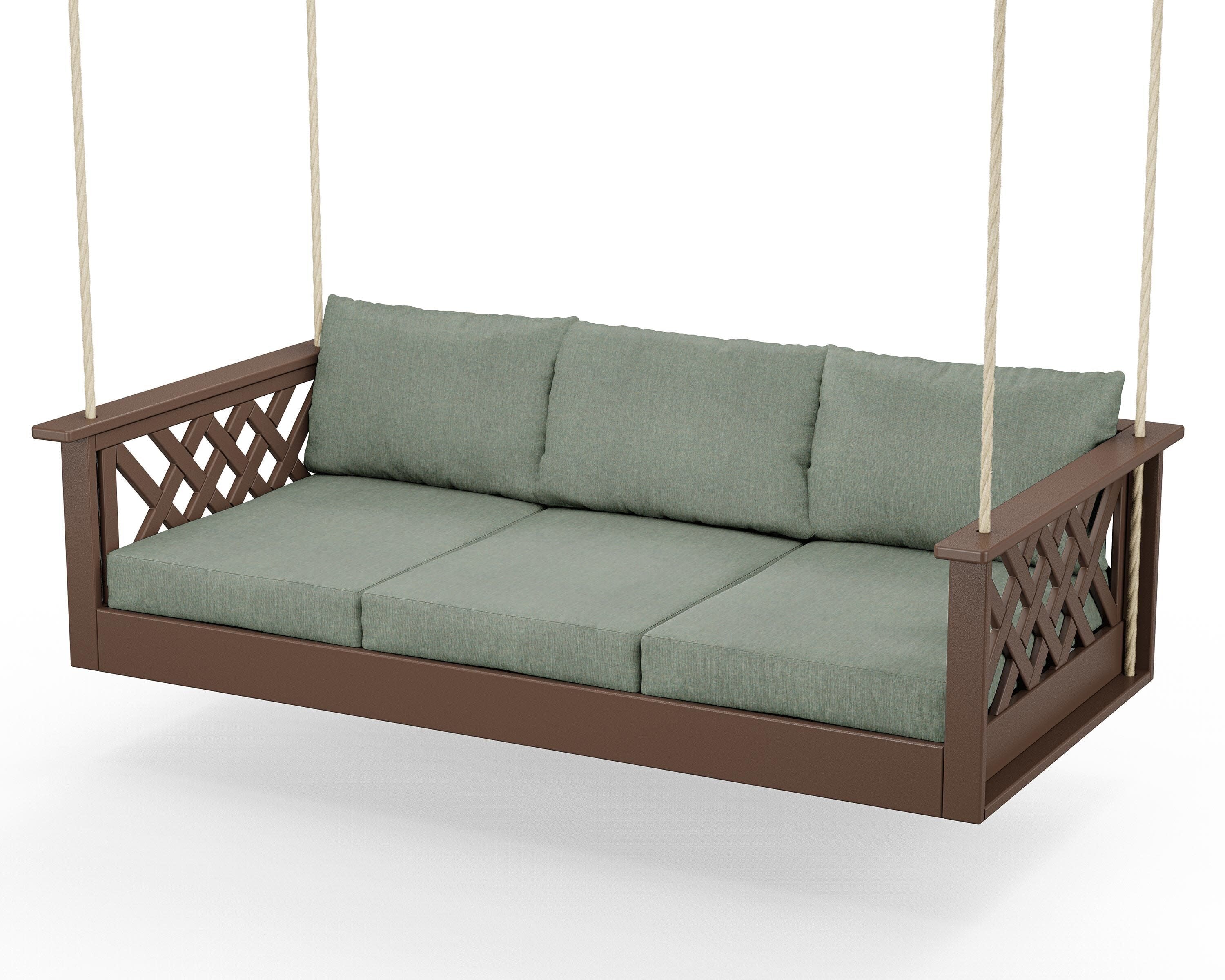 Wovendale Daybed Swing in Mahogany / Cast Sage