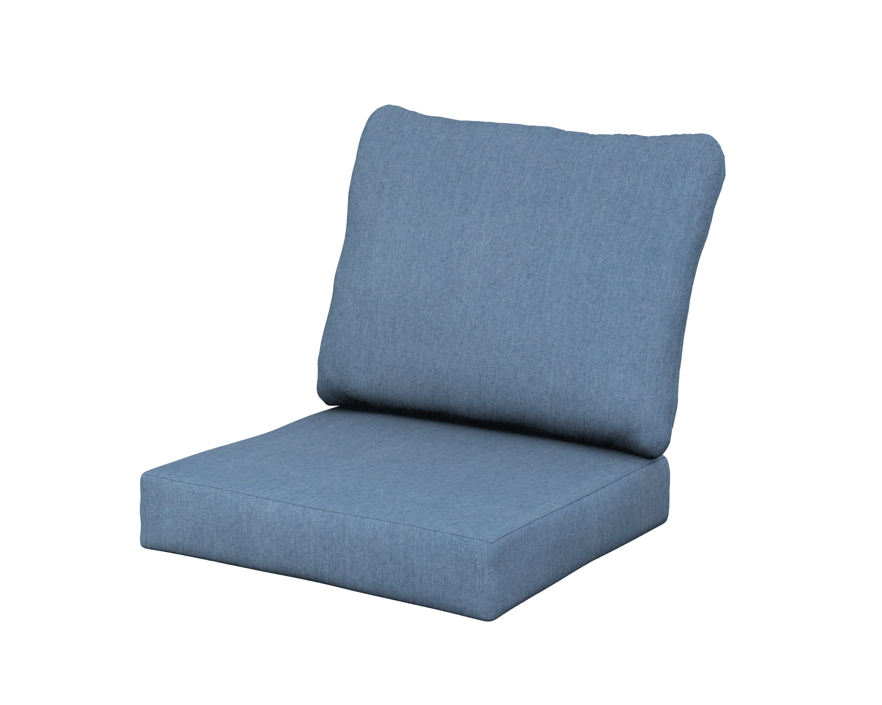 Baffle Seat/Back Cushion in Sky Blue