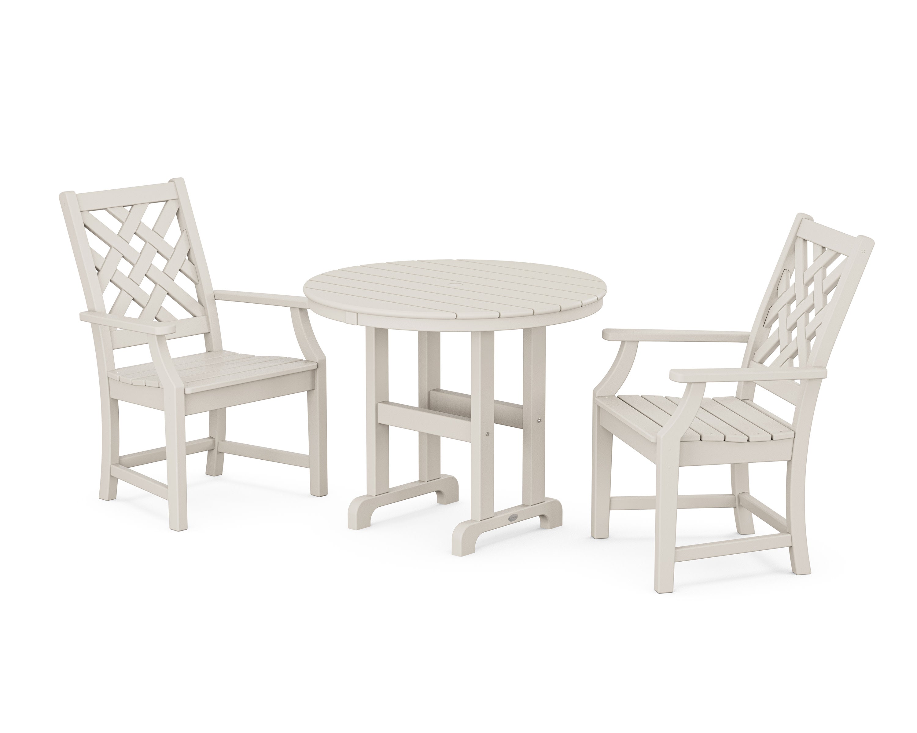Wovendale 3-Piece Farmhouse Dining Set in Sand