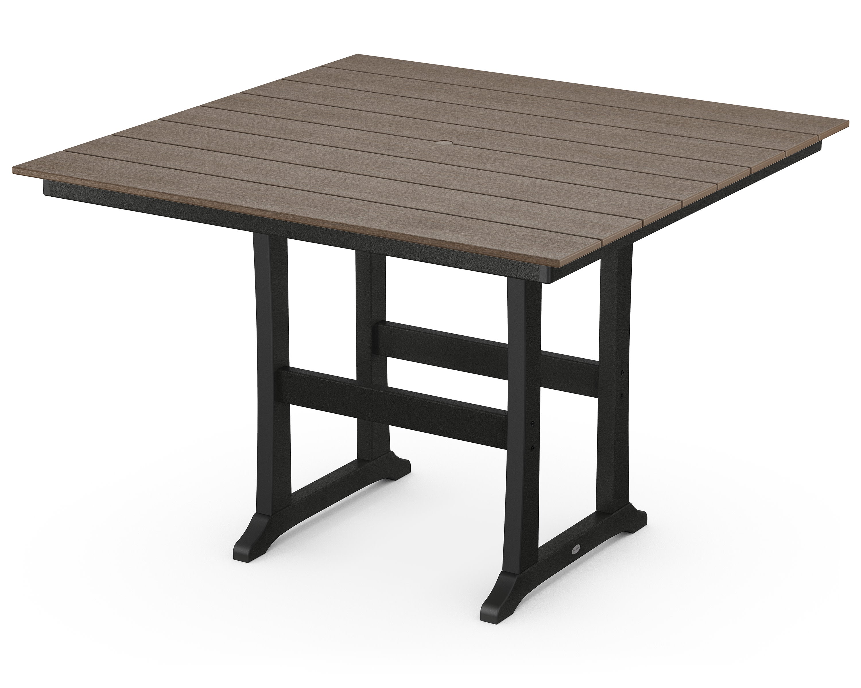 Farmhouse Trestle 59" Bar Table in Black / Kona