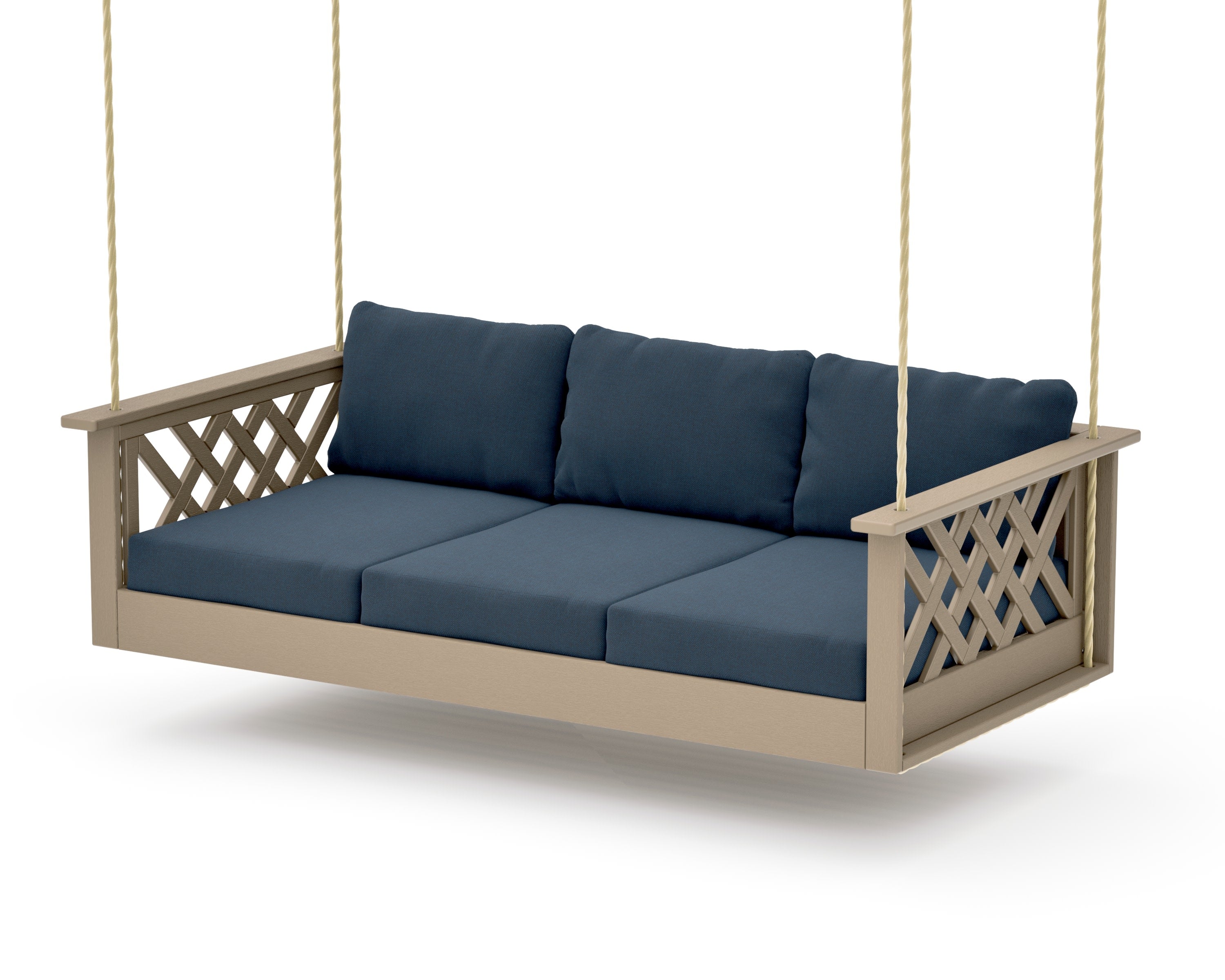 Wovendale Daybed Swing in Vintage Sahara / Marine Indigo