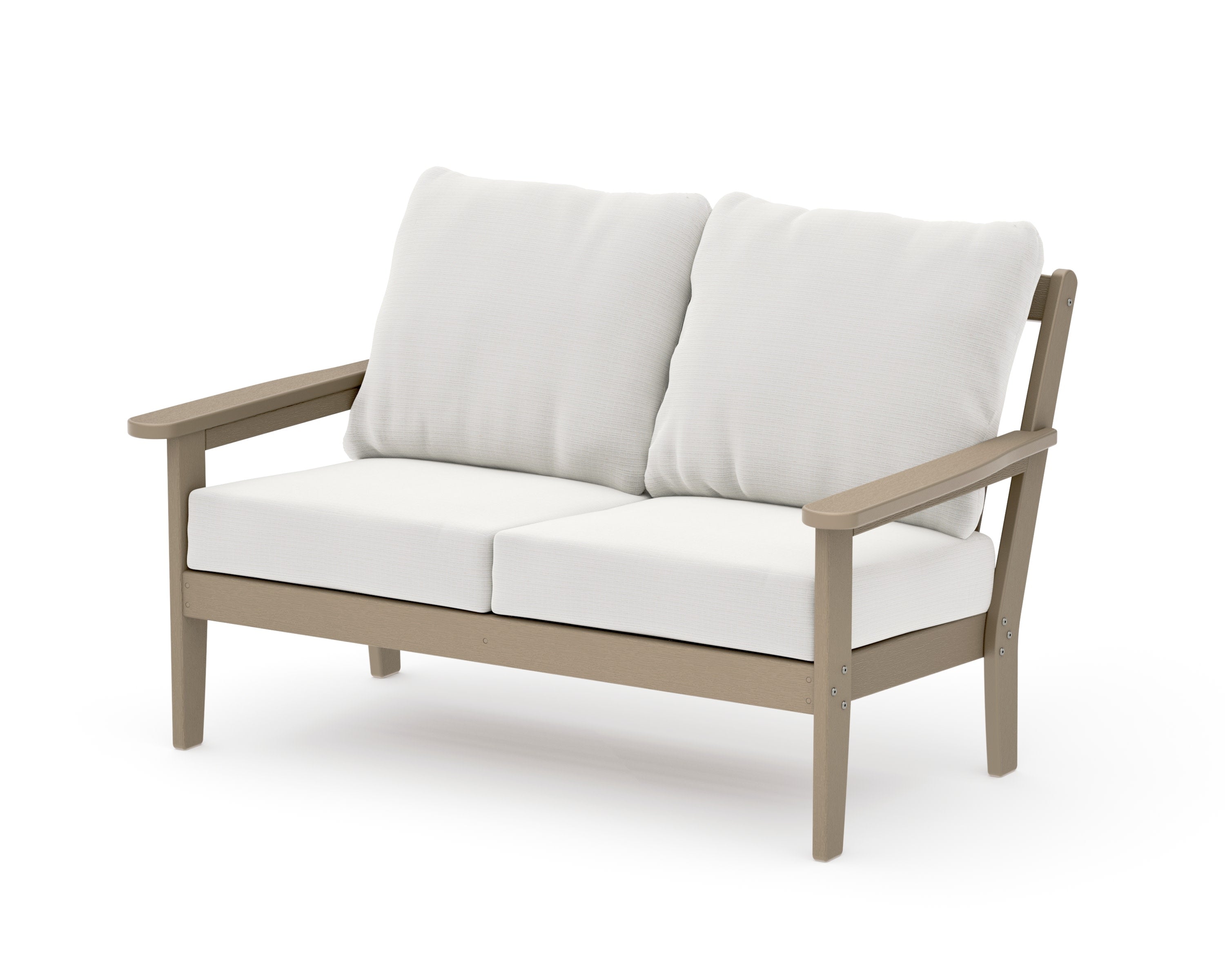 Cottage Deep Seating Loveseat in Vintage Sahara / Natural Linen