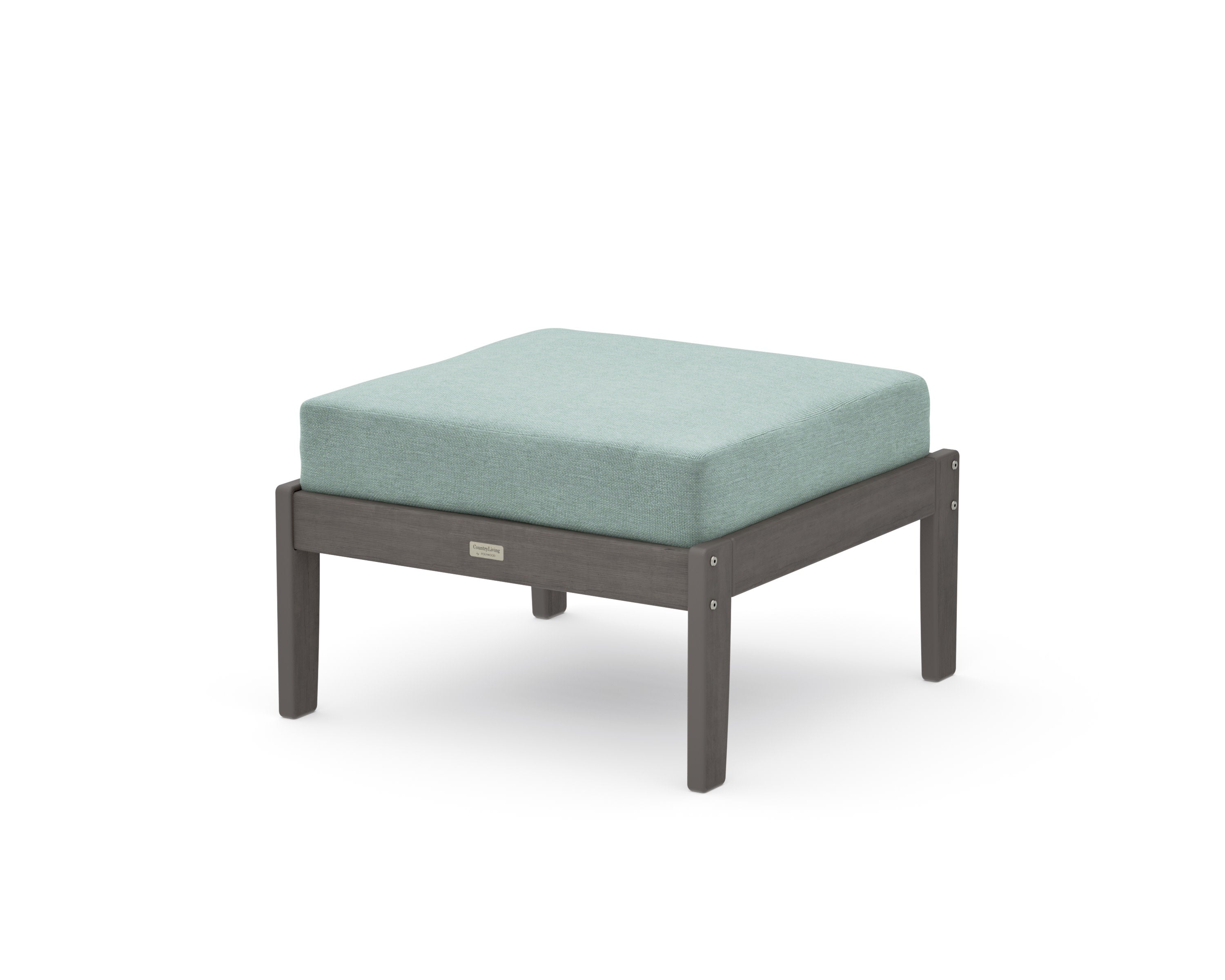 Cottage Deep Seating Ottoman in Driftwood / Glacier Spa