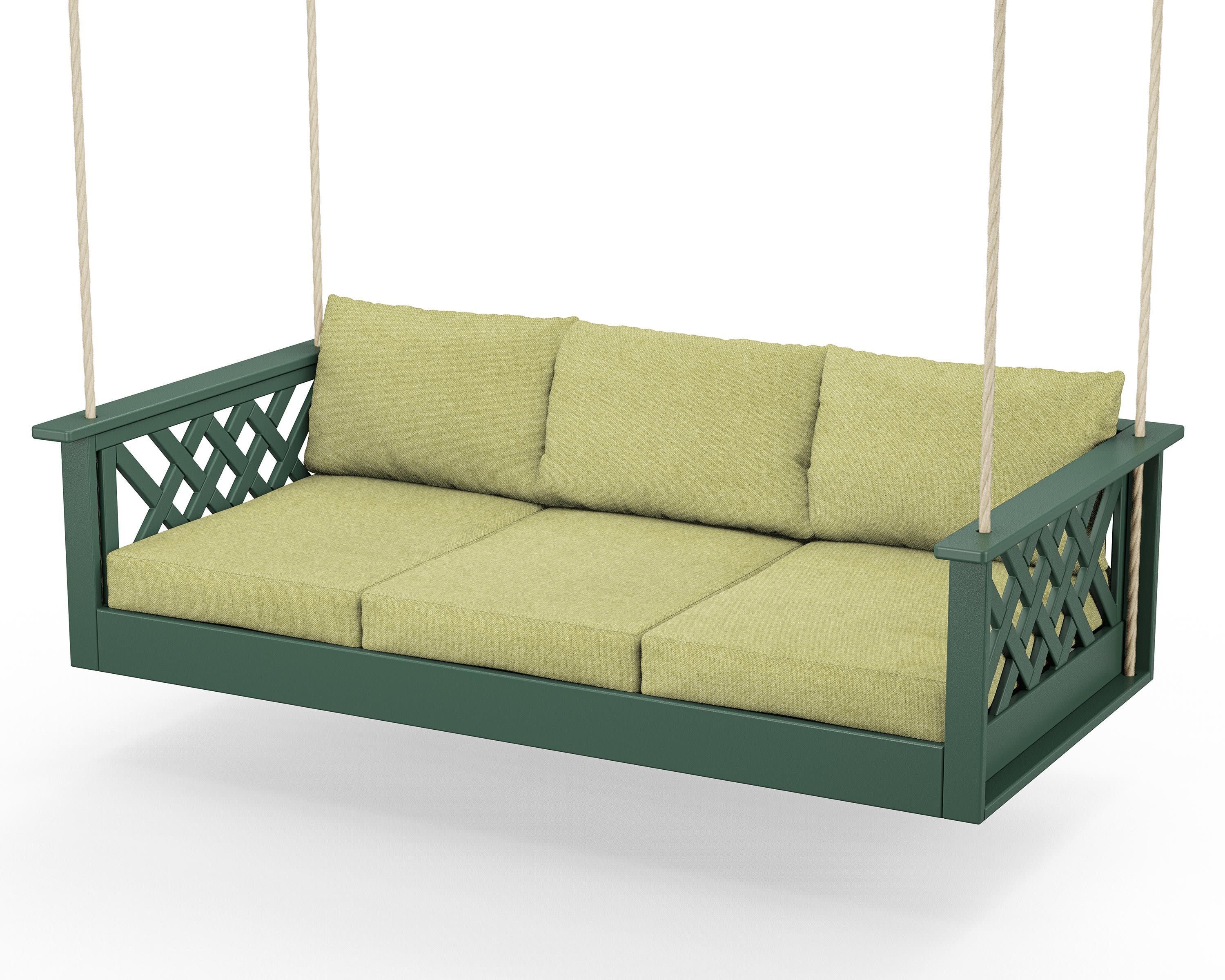 Wovendale Daybed Swing in Green / Chartreuse Boucle