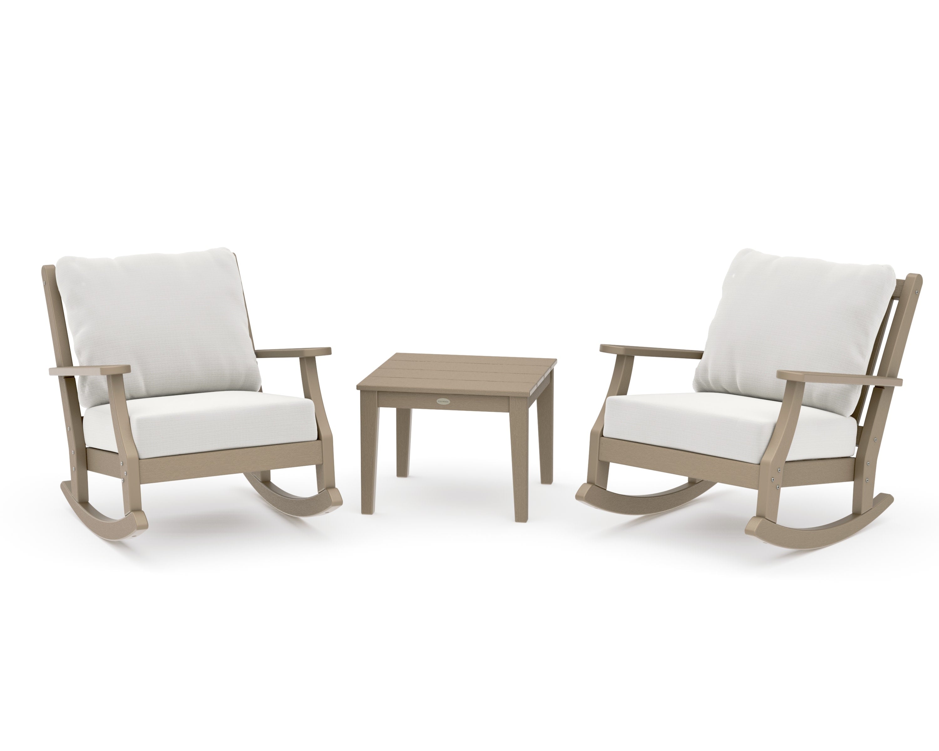 Wovendale 3-Piece Deep Seating Rocker Set in Vintage Sahara / Natural Linen