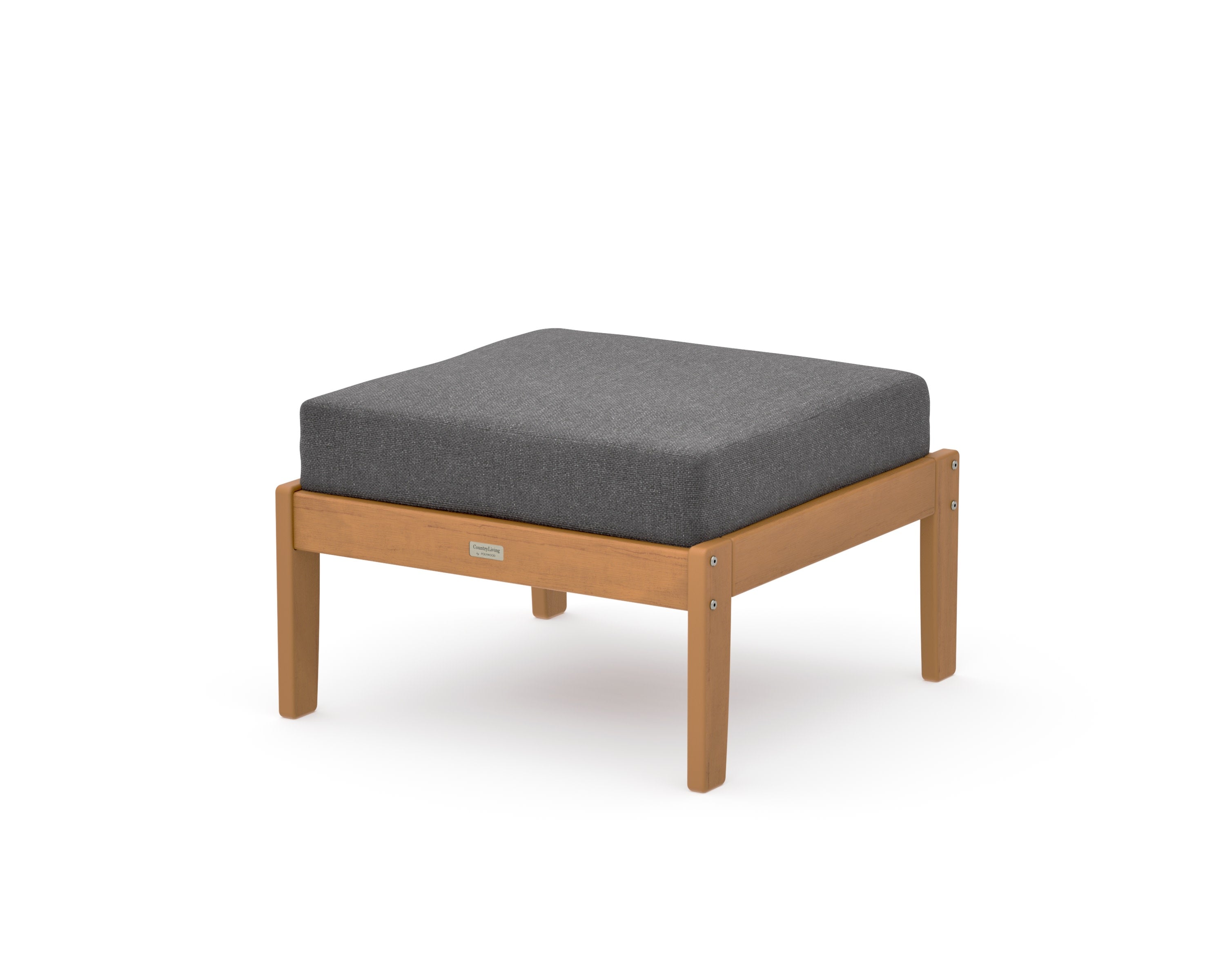 Cottage Deep Seating Ottoman in Natural / Ash Charcoal