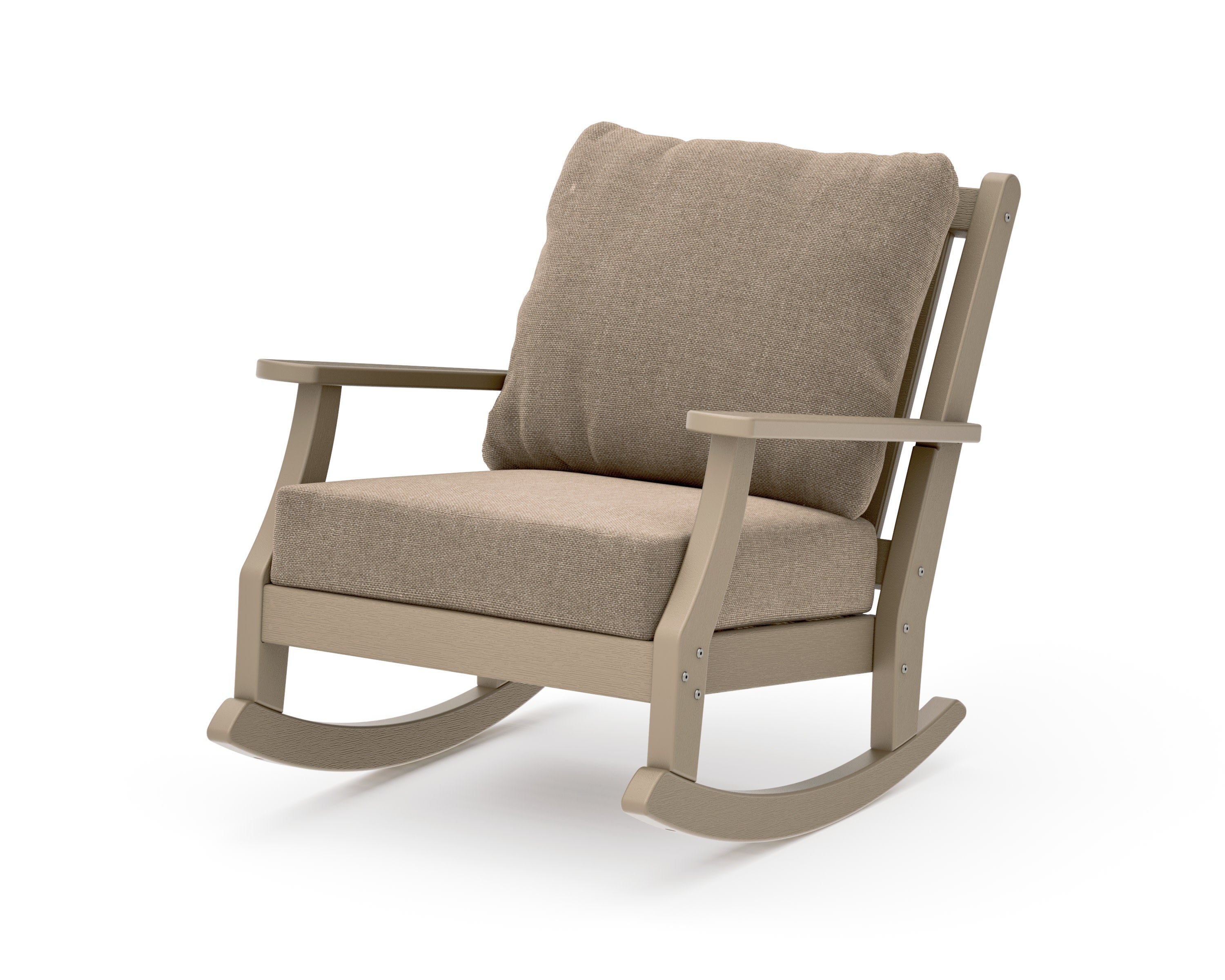 Wovendale Deep Seating Rocking Chair in Vintage Sahara / Spiced Burlap